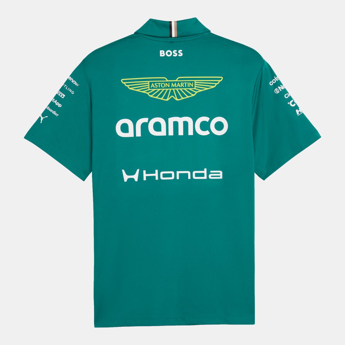 T-shirt Casual de Homem AMF1 Réplica Verde-5