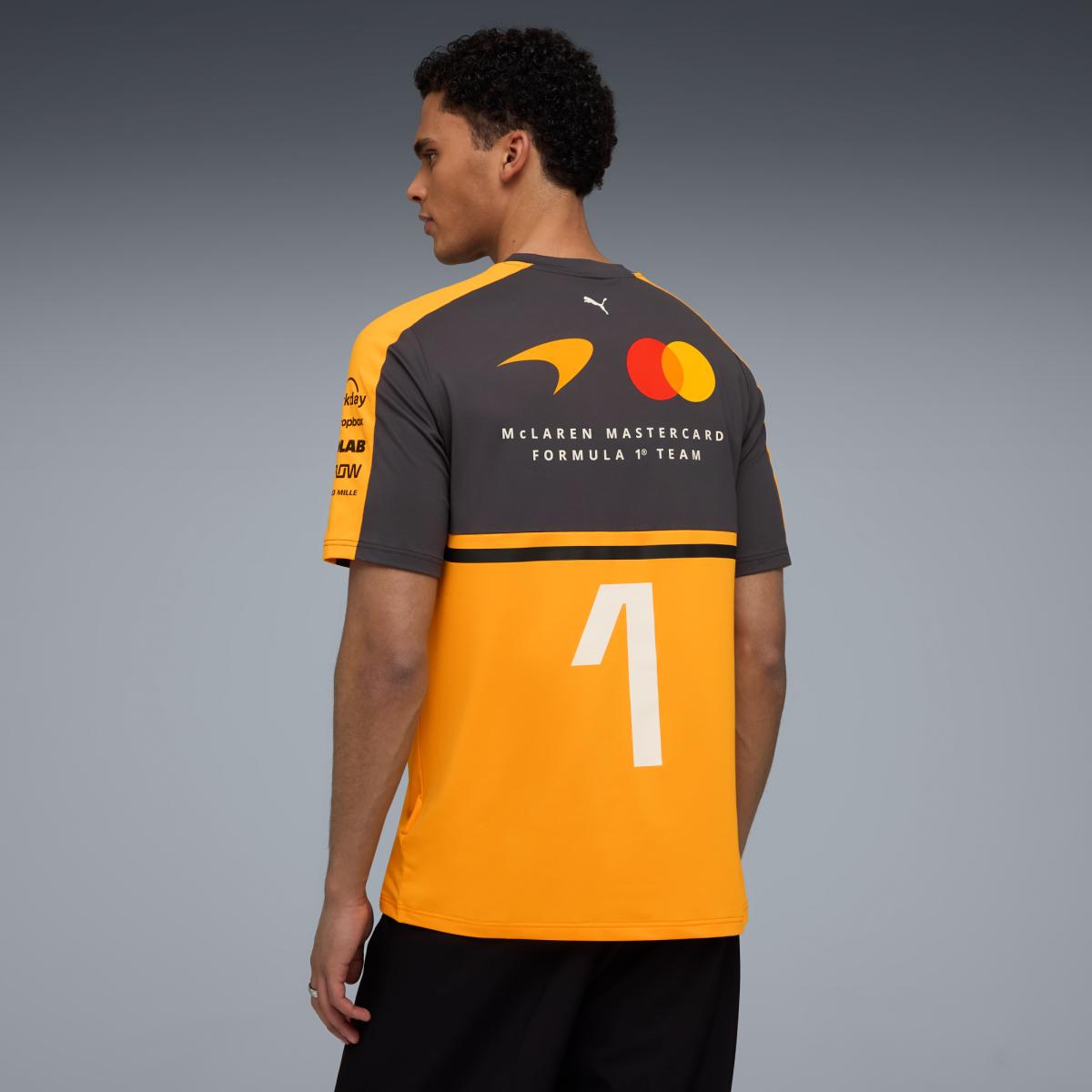 T-shirt Casual de Homem McLaren Réplica Norris Laranja-2