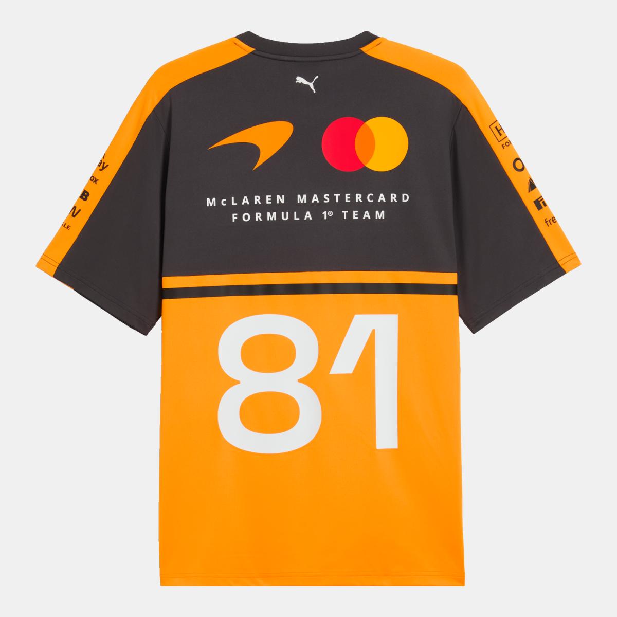 T-shirt Casual de Homem McLaren Replica Piastri Laranja-5