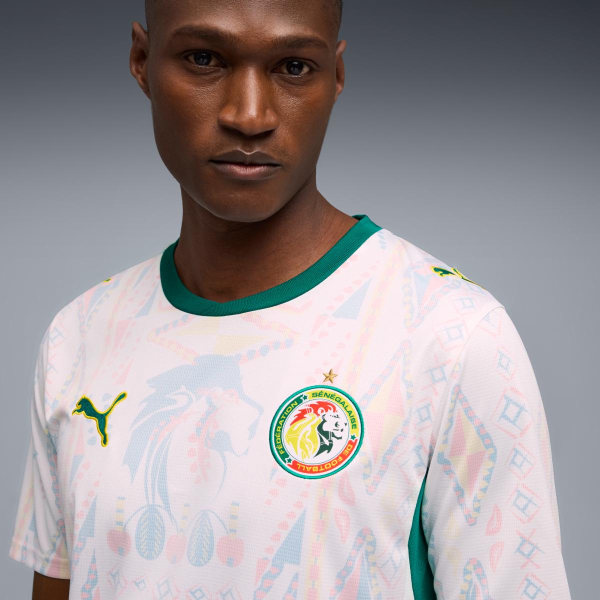 T-shirt de Homem 1.º Equipamento Senegal Mundial 2026 Branco-2