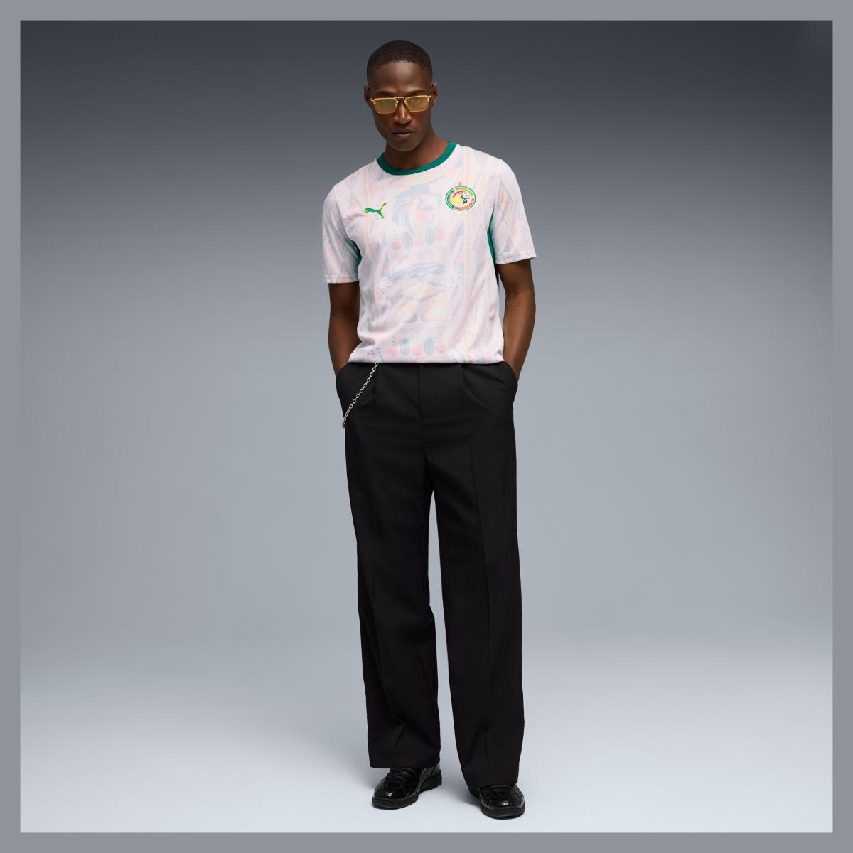 T-shirt de Homem 1.º Equipamento Senegal Mundial 2026 Branco-3
