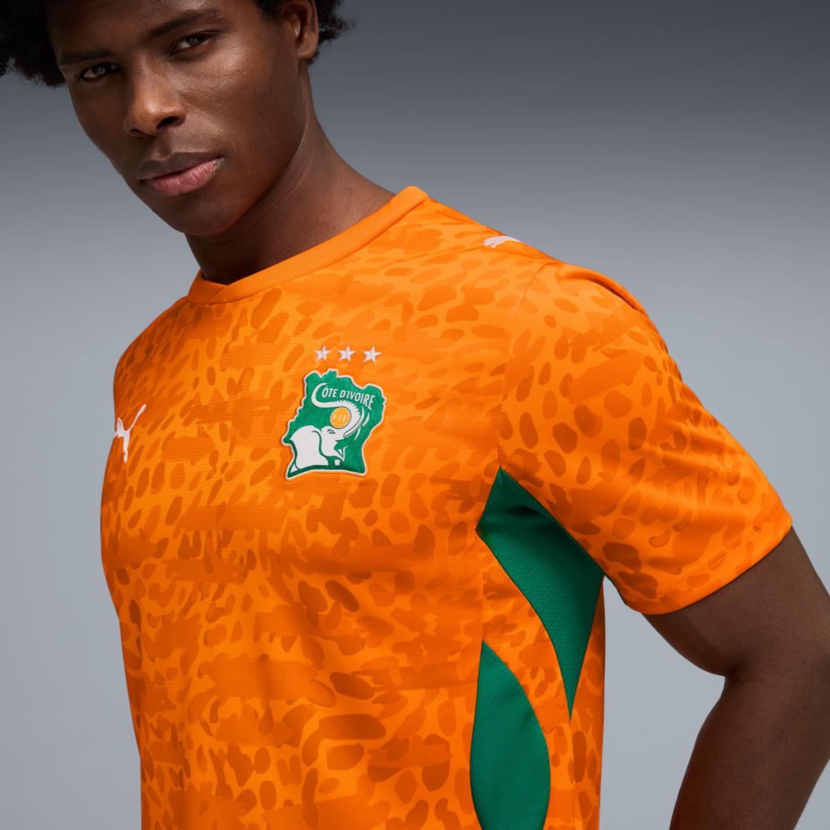 T-shirt de Homem 1.º Equipamento Costa do Marfim Mundial 2026 Laranja-4