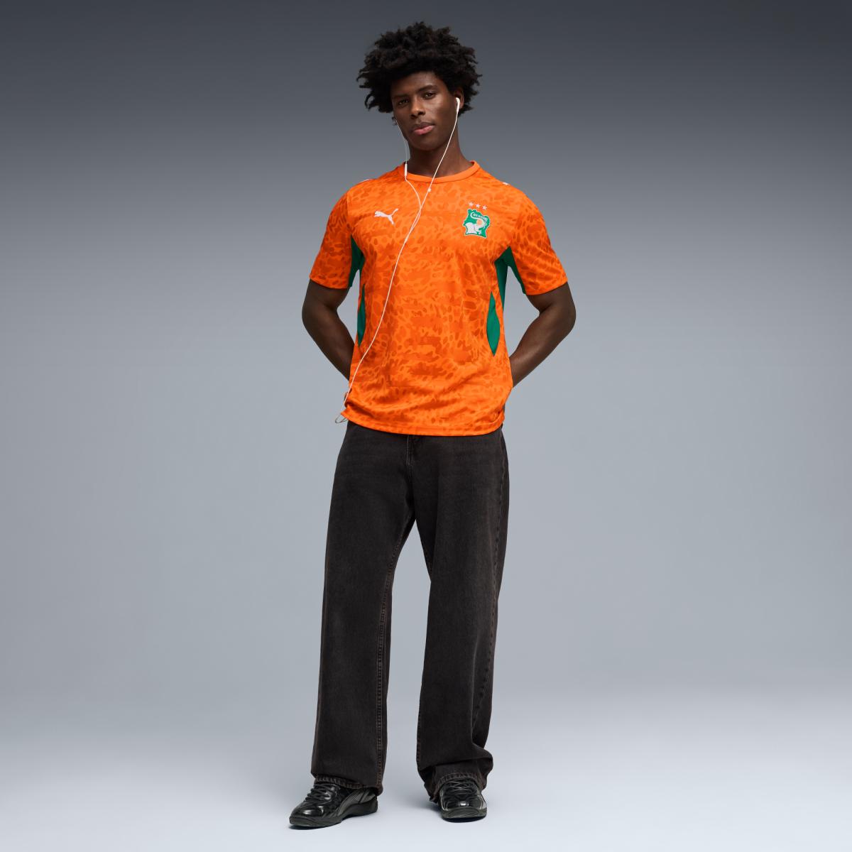 T-shirt de Homem 1.º Equipamento Costa do Marfim Mundial 2026 Laranja-5