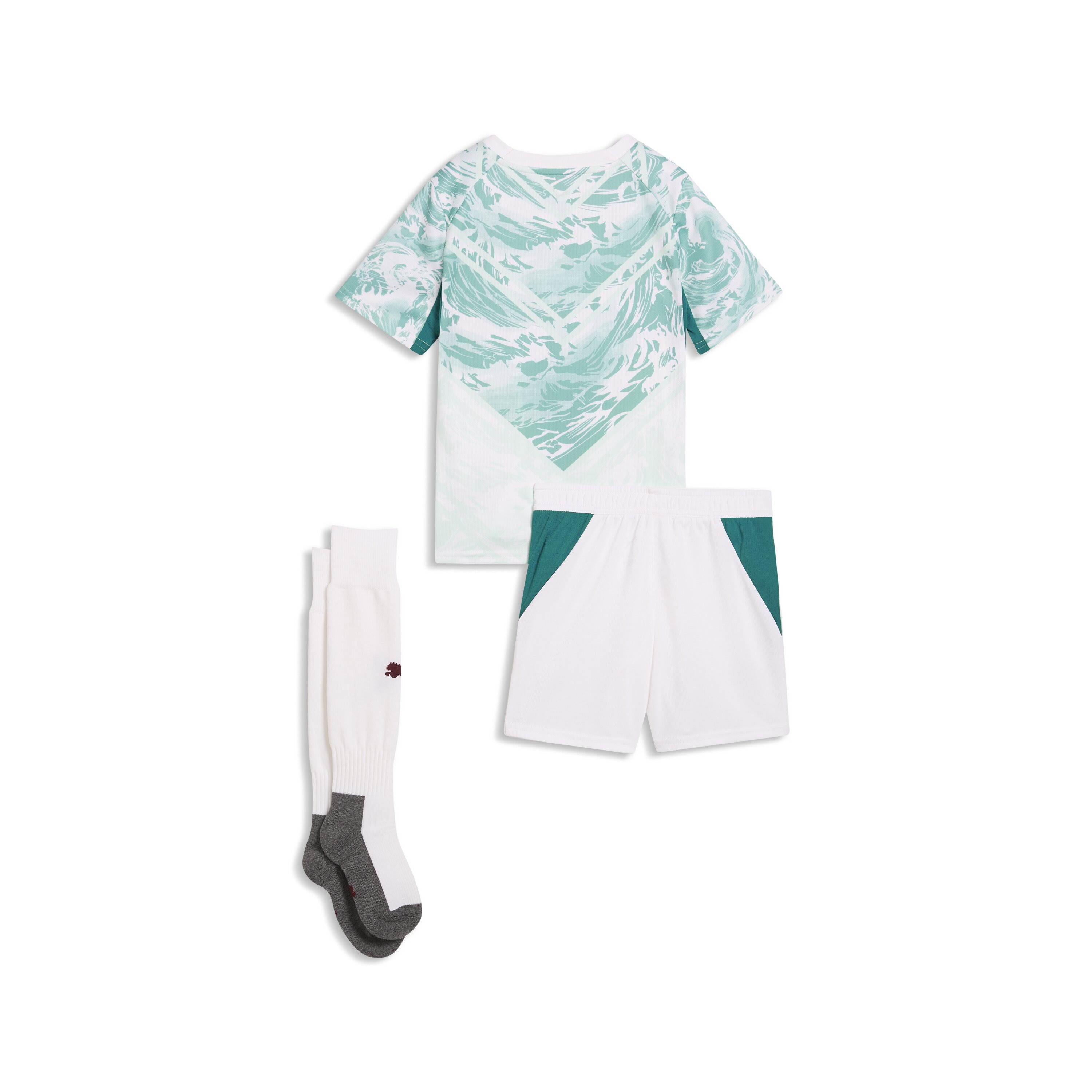 Chandals de Futbol de Infantil FPF Away Minikit Puma - Blanco / Verde Blanco / Verde-2