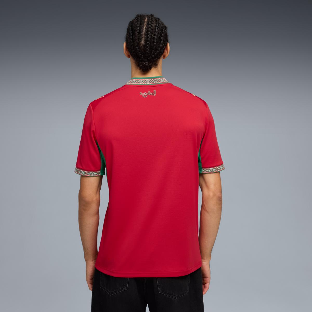 T-shirt de Homem 1.º Equipamento Marrocos Mundial 2026 Vermelho-6