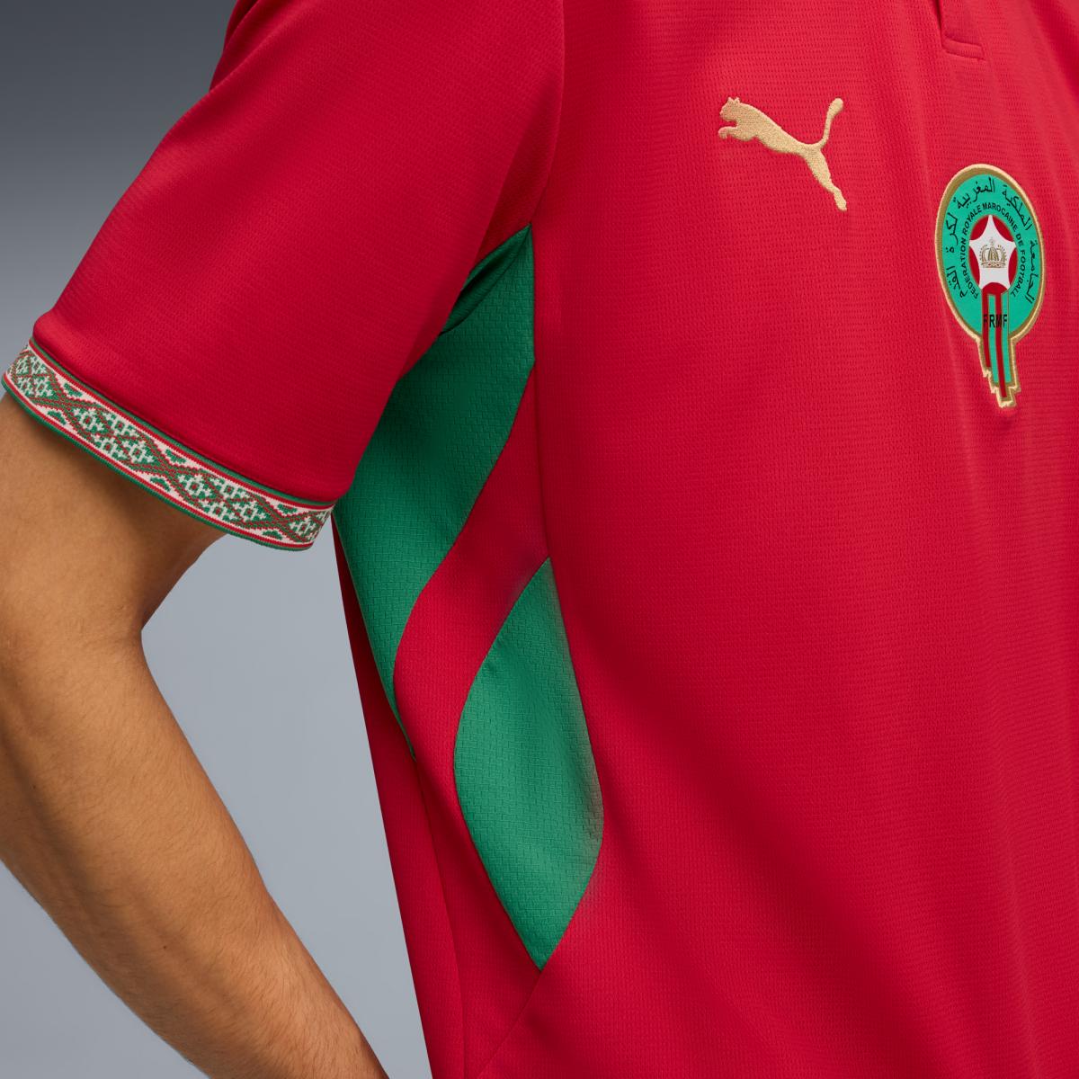 T-shirt de Homem 1.º Equipamento Marrocos Mundial 2026 Vermelho-7