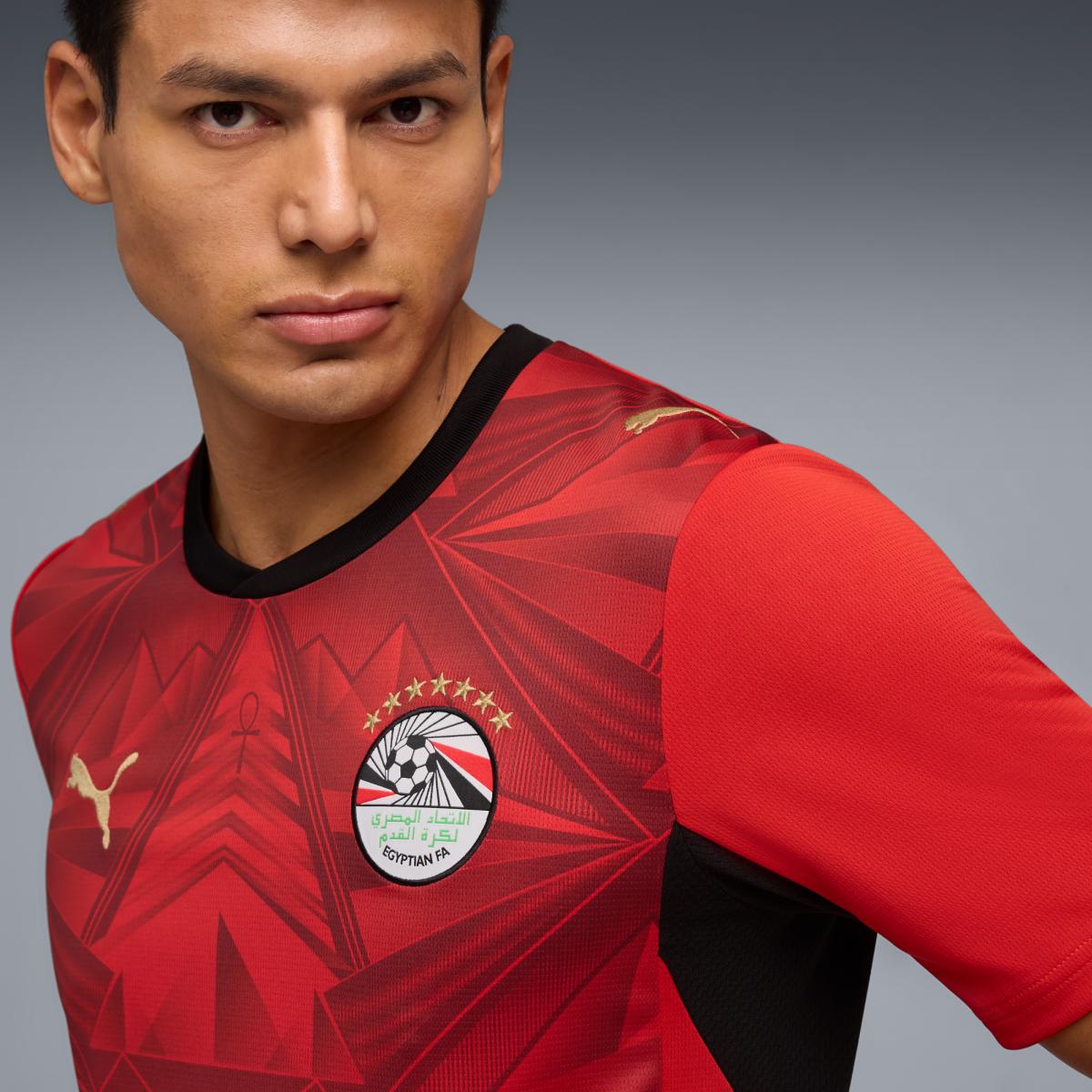 T-shirt de Homem 1.º Equipamento Egito Mundial 2026 Vermelho-4