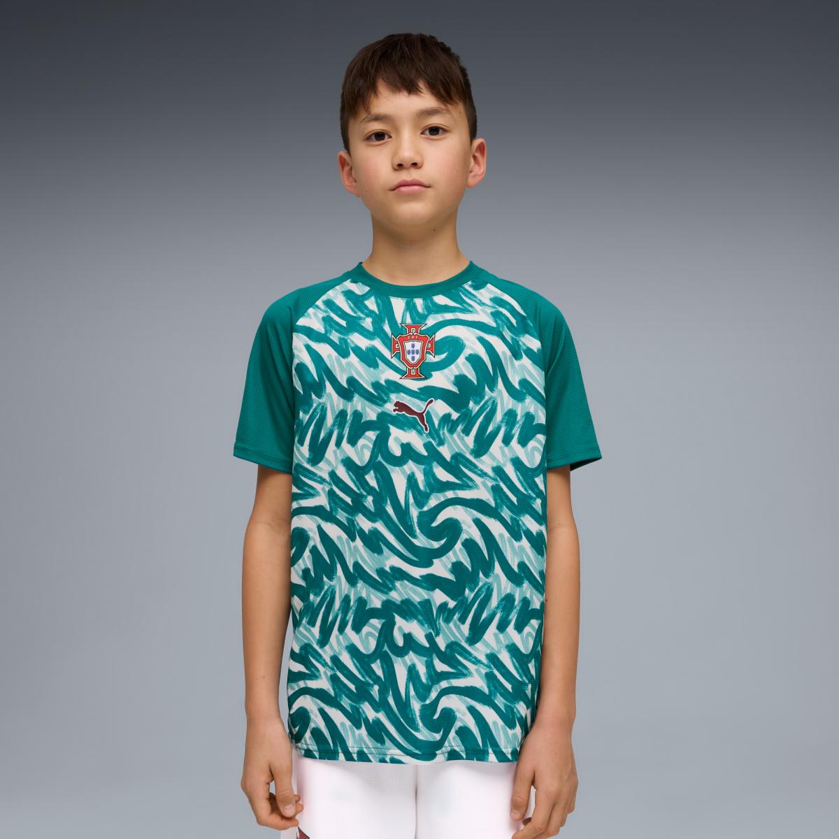 PUMA Camiseta Réplica de Fútbol de Infantil FPF Warm Up Jr Verde