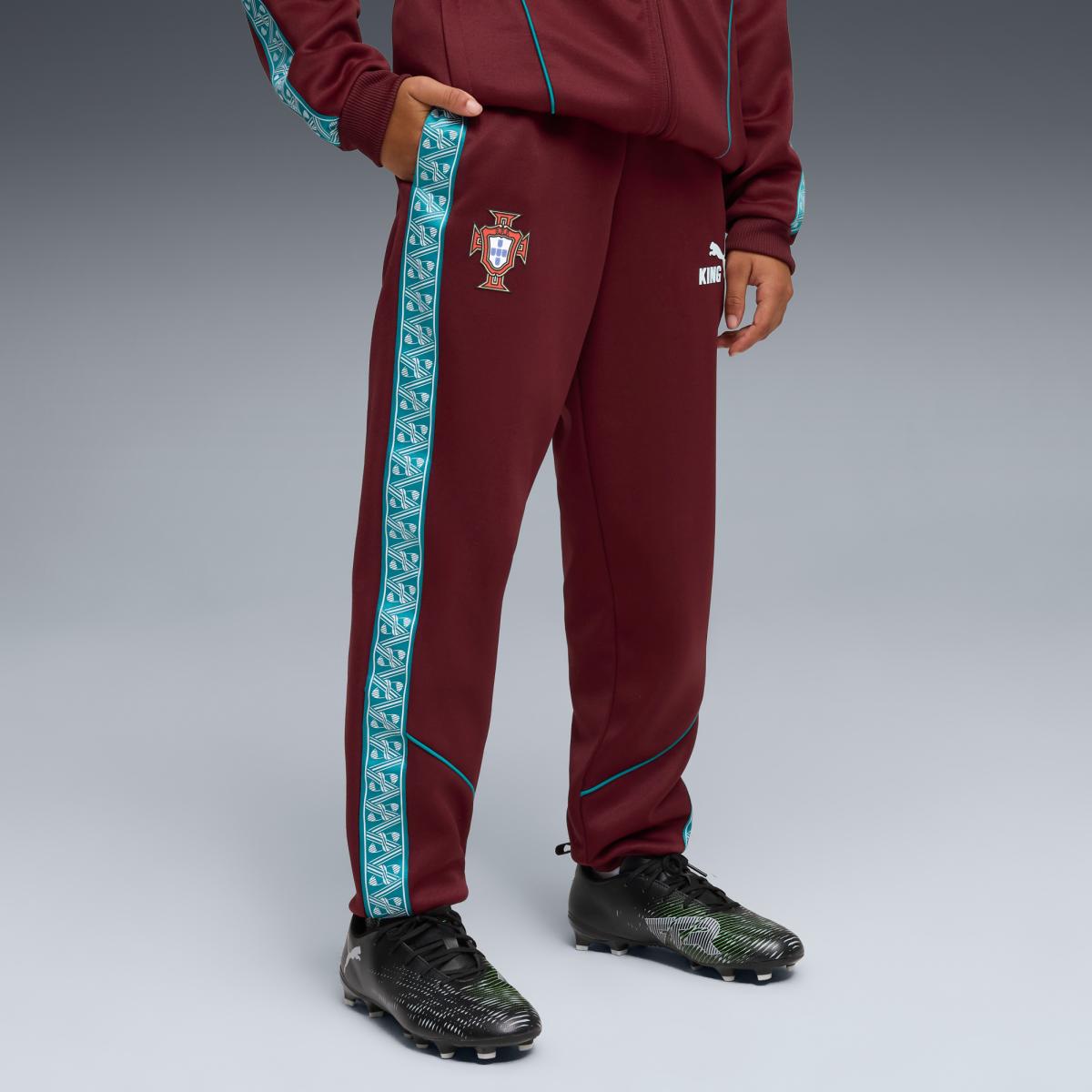 Calções de Futebol de Infantil FPF KING Anthem Jr Vermelho-3