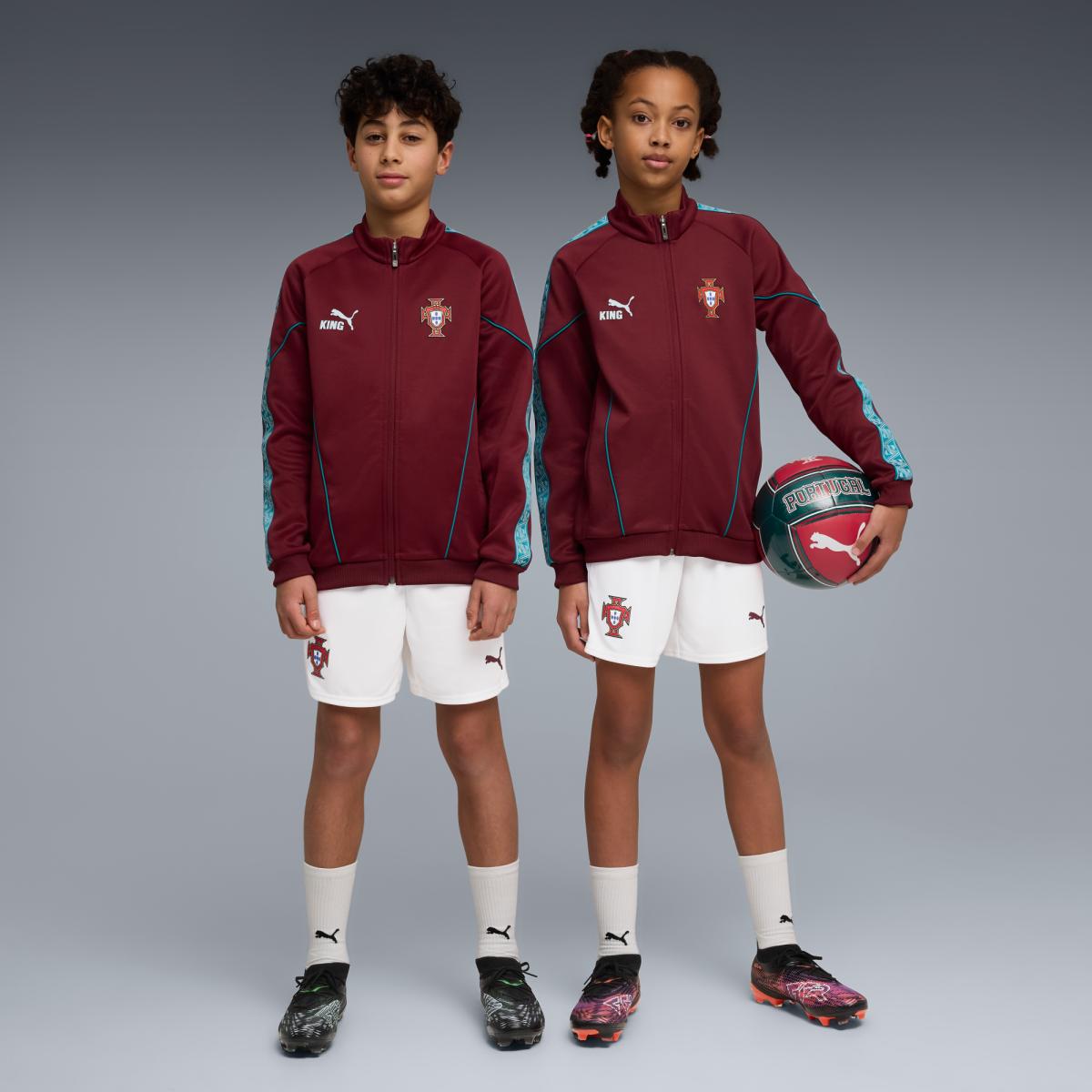 Casacos de Futebol de Infantil FPF KING Anthem Jr Vermelho-5