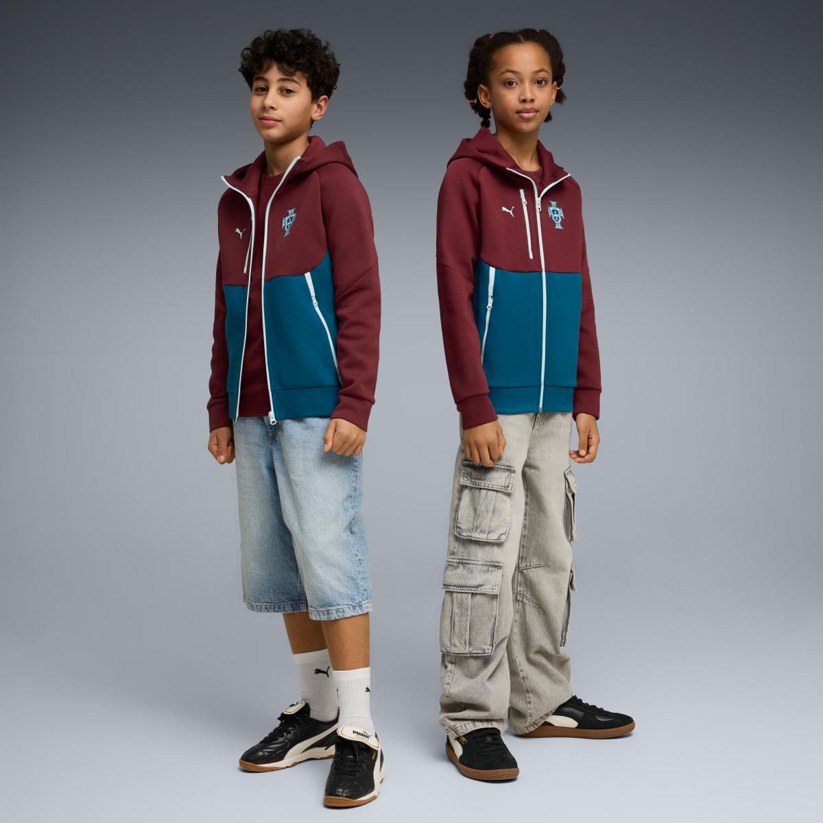 Sweatshirts de Futebol Infantil FPF PUMATECH FZ Jr Puma Vermelho-5