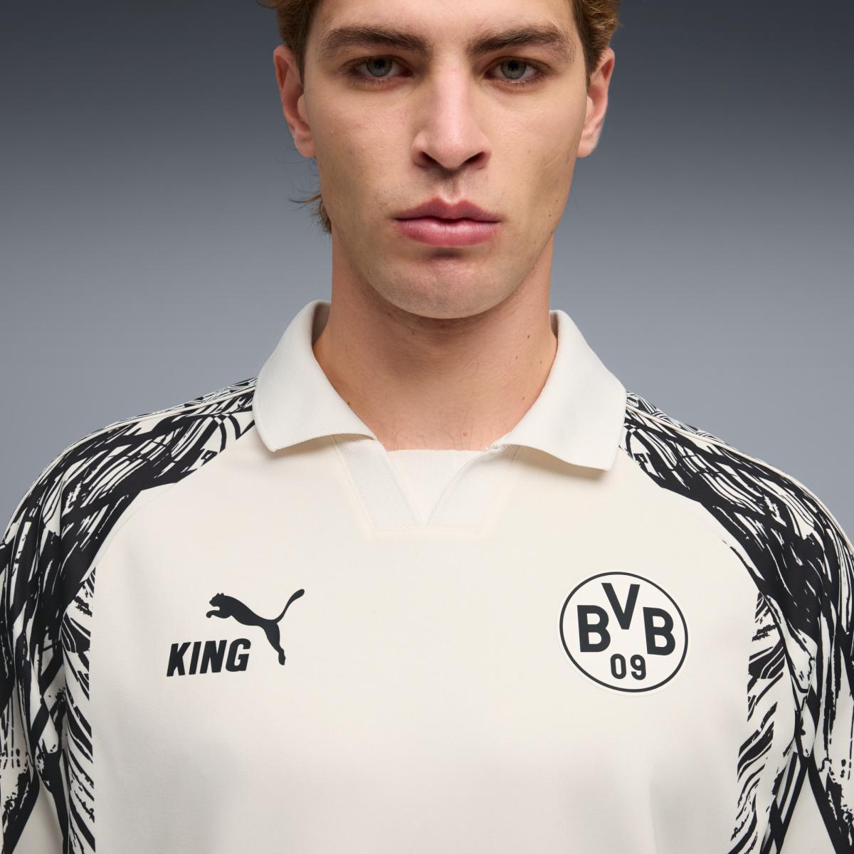 Réplica de Futebol de Homem BVB King Branco-3