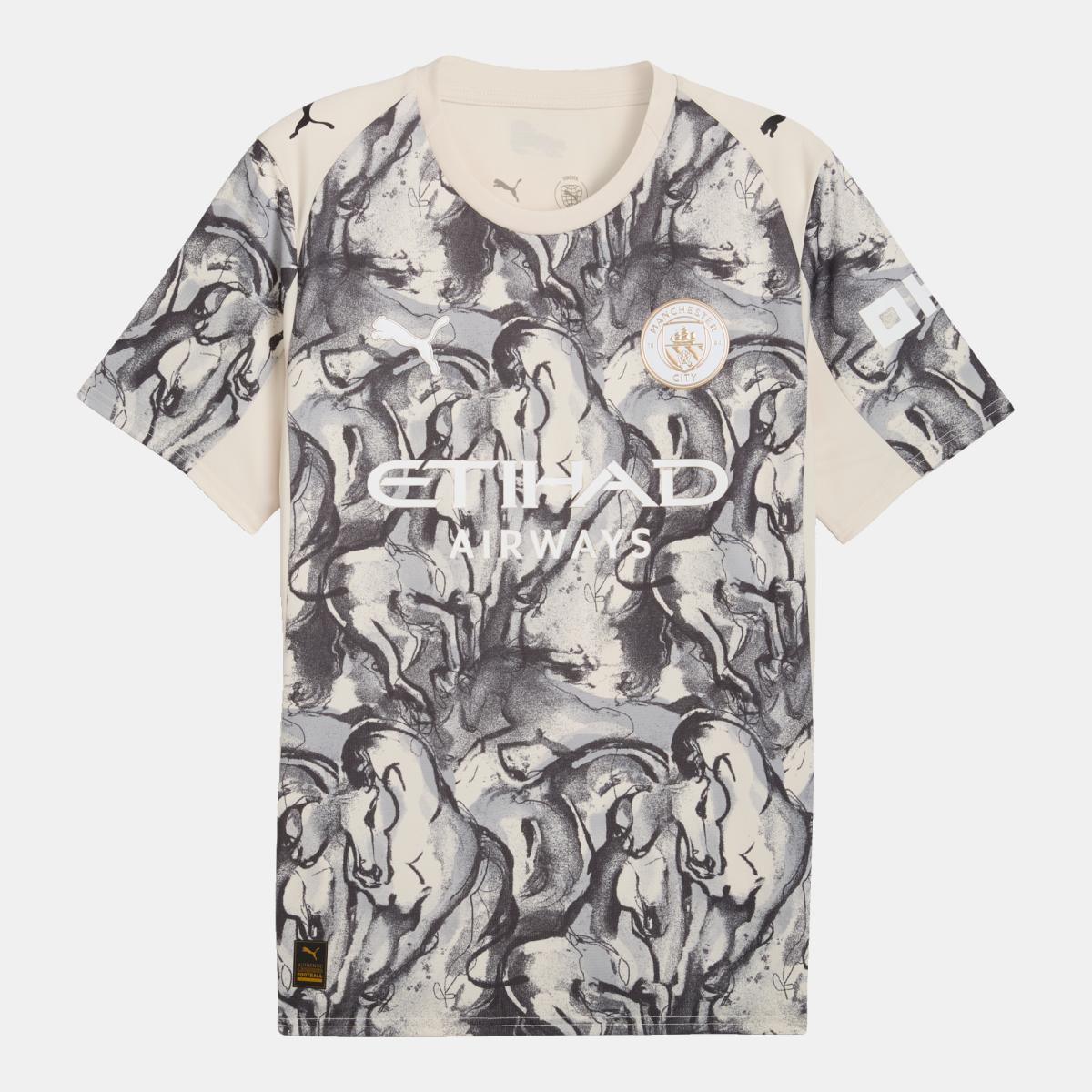 T-shirt de Futebol de Homem MCFC YOH Cinzento-6