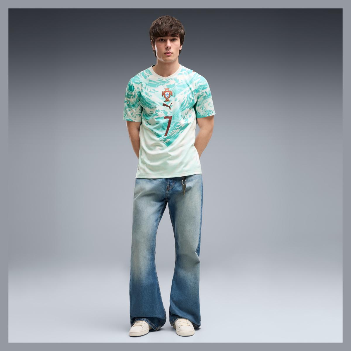 T-shirt 2.º Equipamento Portugal Réplica Cristiano Mundial 2026 Puma Branco-6