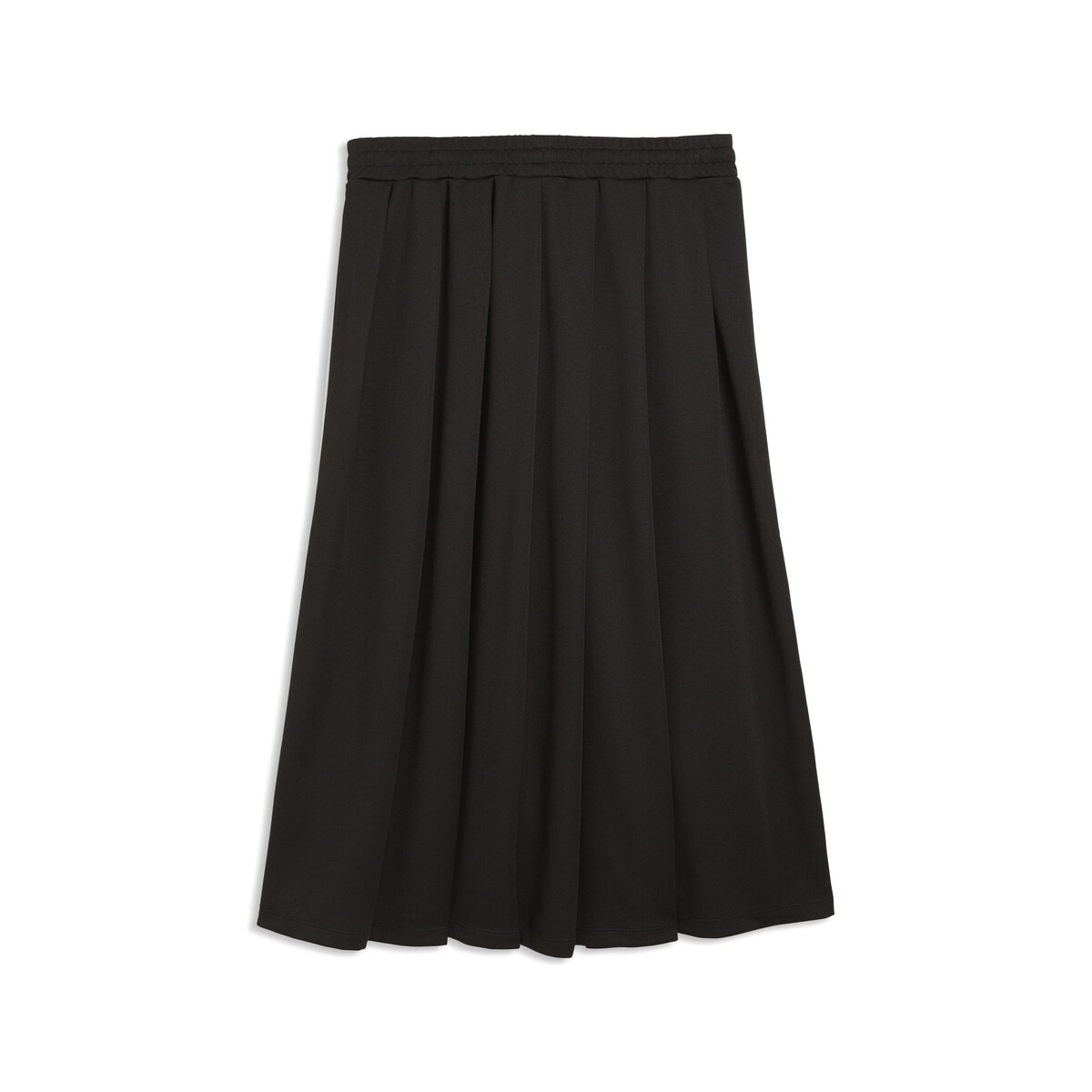 Saia Casual de Mulher T7 Midi Pleated Preto-4