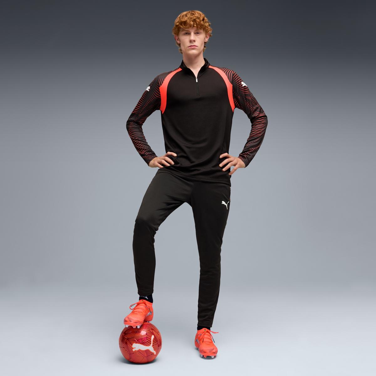 T-shirt de Futebol de Homem individualFinal 1/4 Zip Preto-3