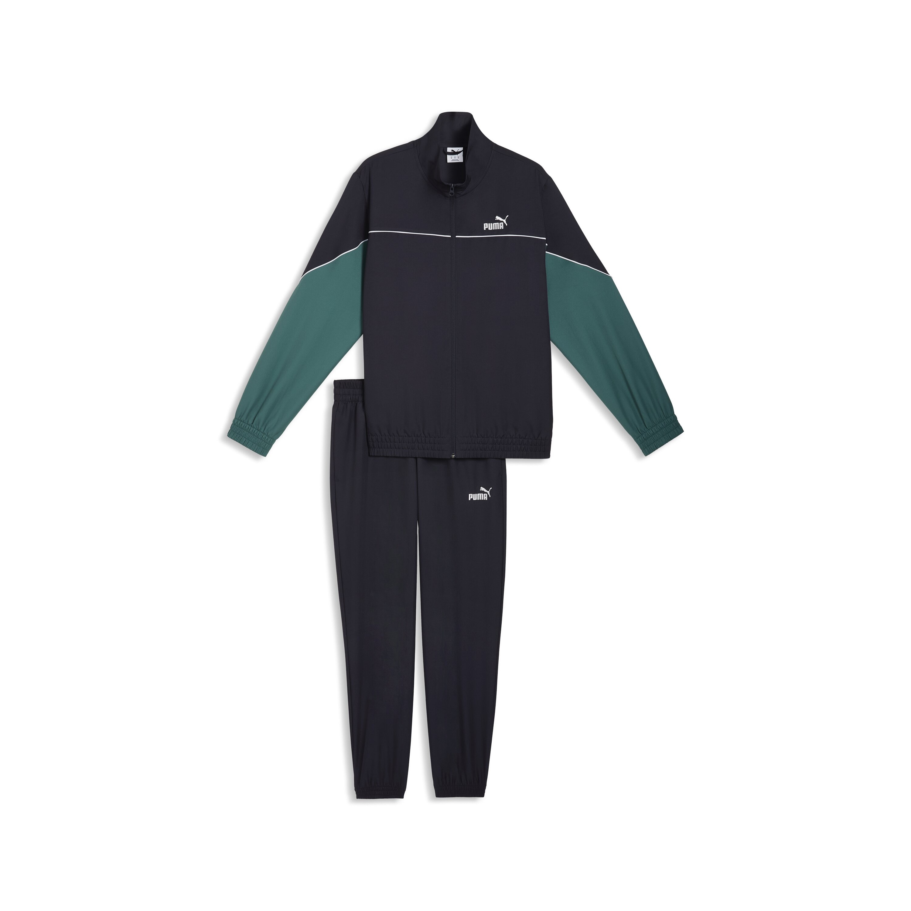 Fato de Treino Casual de Homem Woven Colorblock Suit Verde-5
