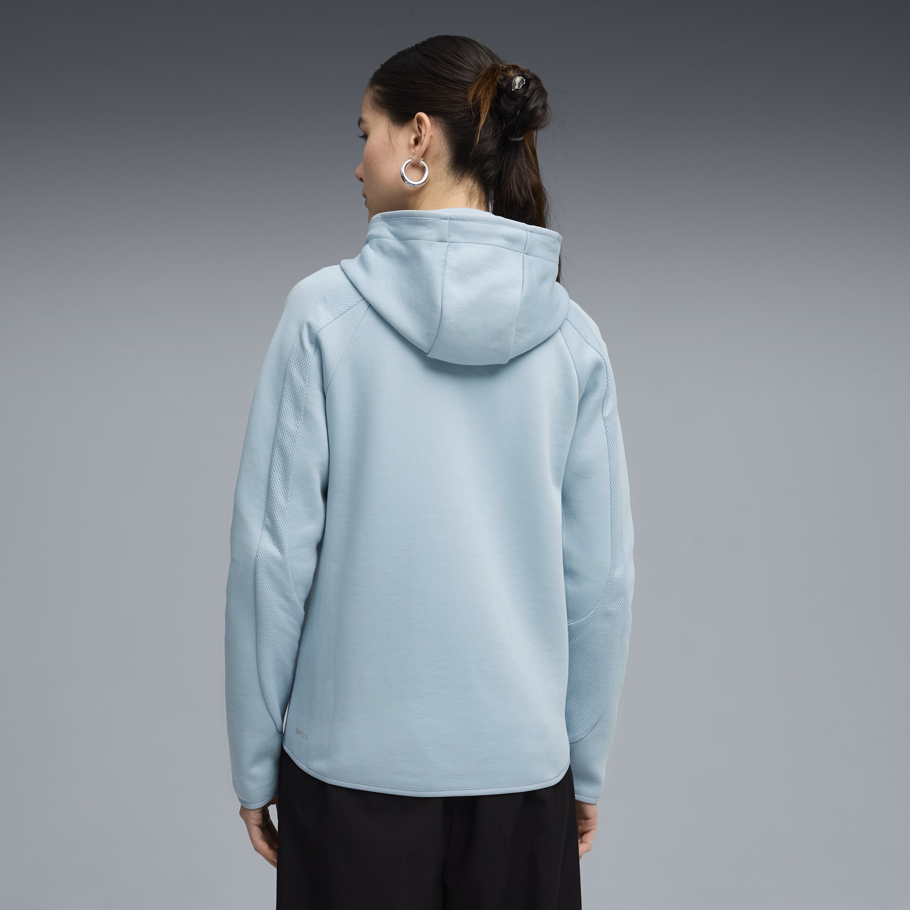 Sweatshirt Evostripe Full-Zip Hoodie DK de Mulher Azul-3