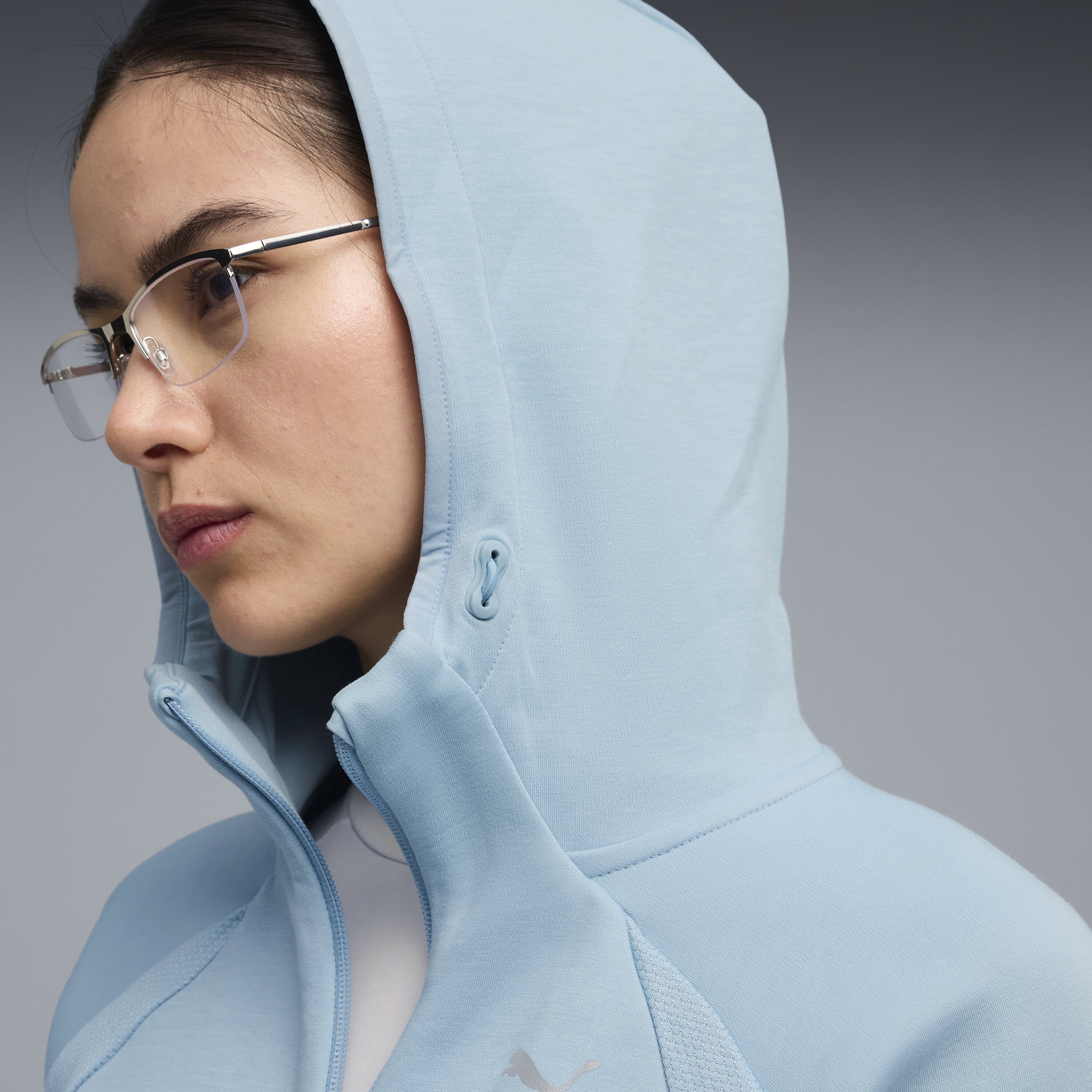 Sweatshirt Evostripe Full-Zip Hoodie DK de Mulher Azul-4