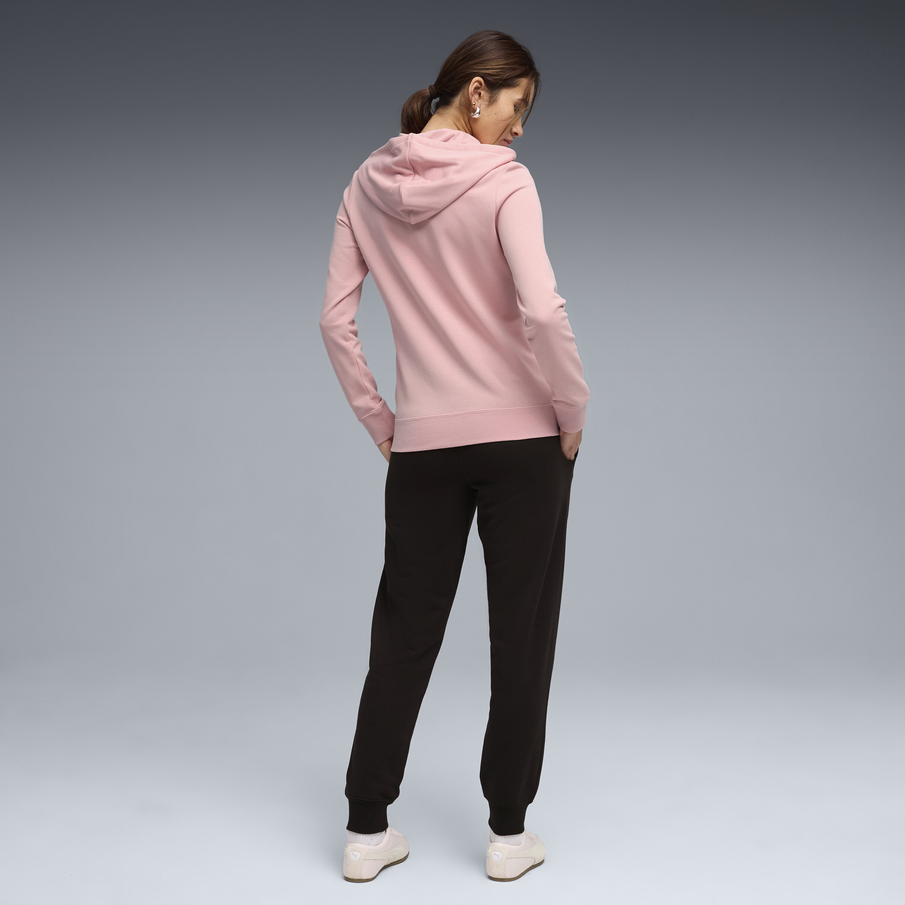 Fato de Treino Casual de Mulher Hooded Sweat Suit cl Rosa-2
