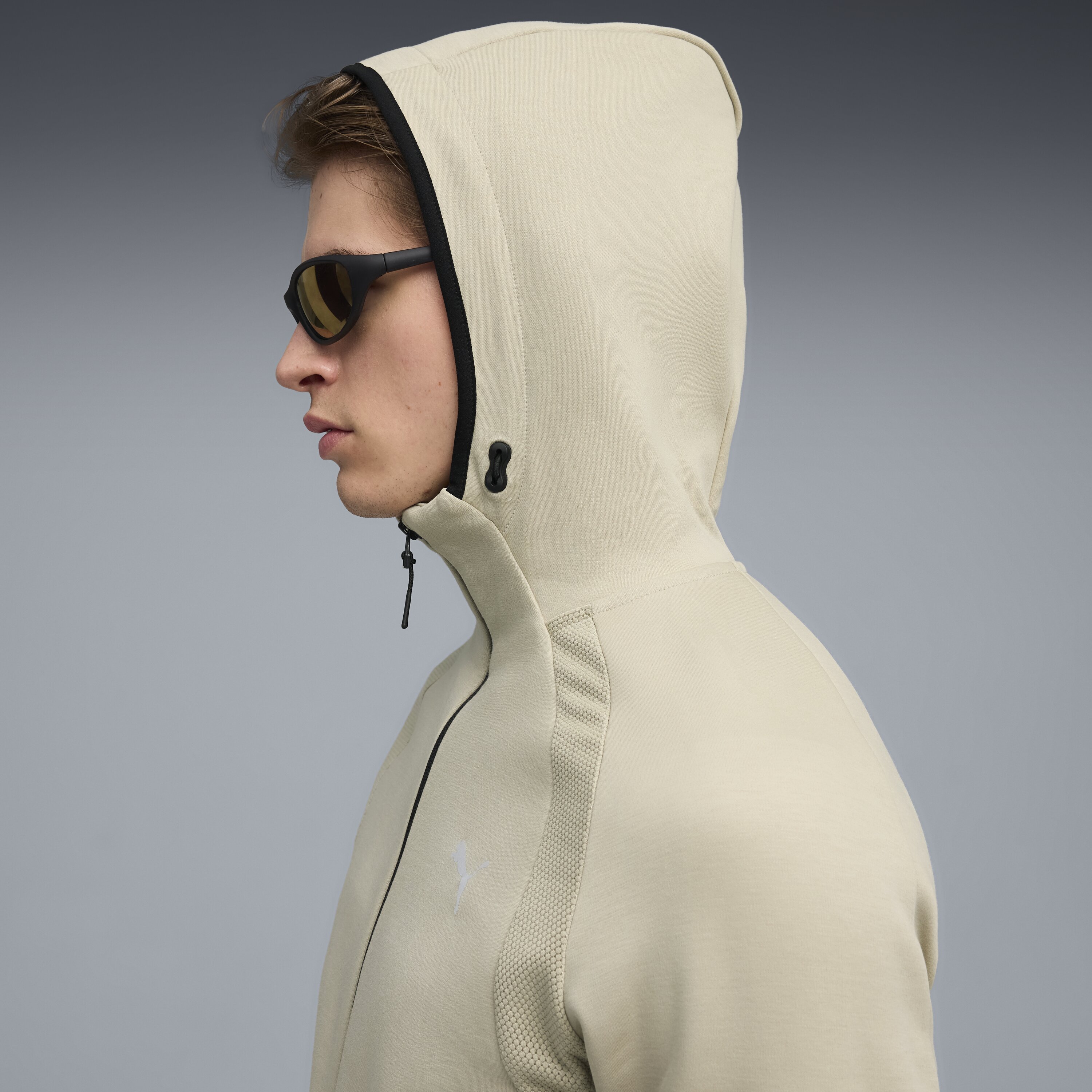 Sweatshirt Evostripe FZ Hoodie DK de Homem Castanho-3