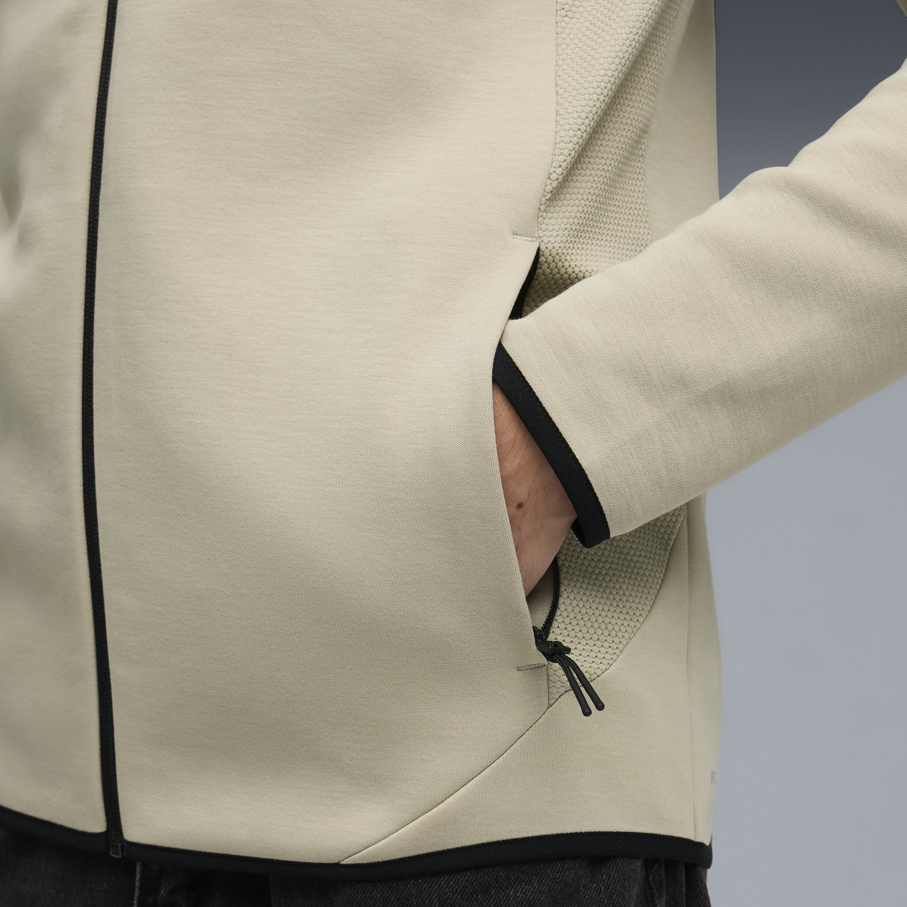 Sweatshirt Evostripe FZ Hoodie DK de Homem Castanho-4