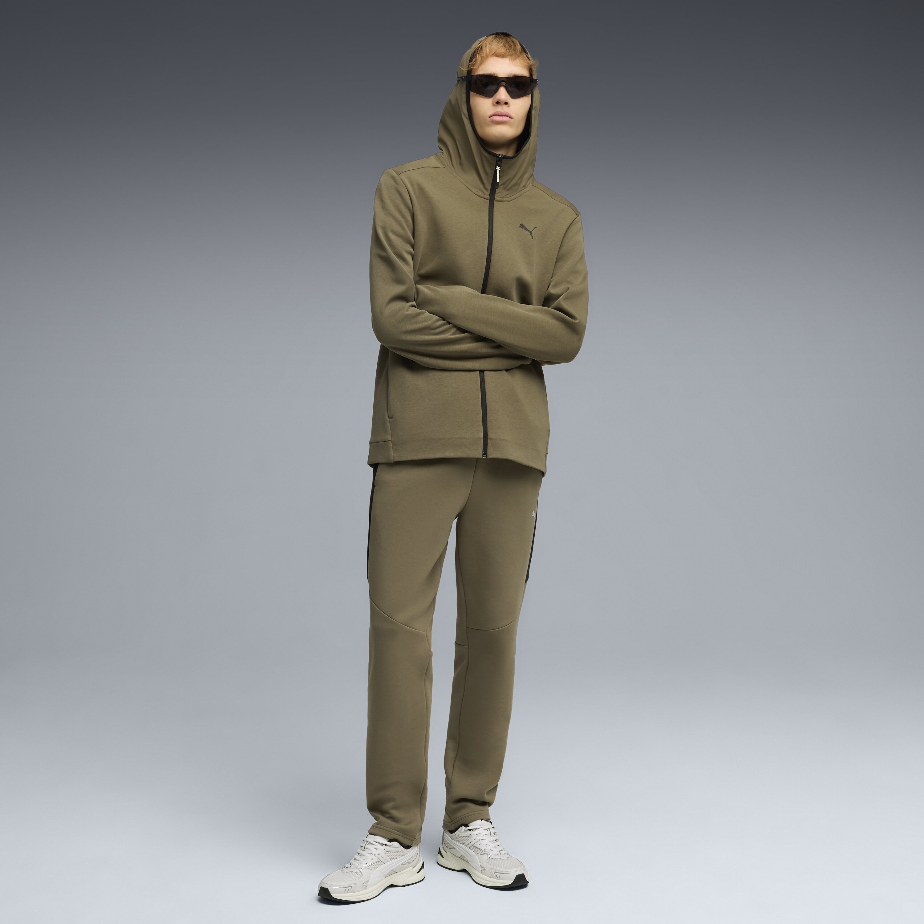 Calças Evostripe Pants DK de Homem Verde-3