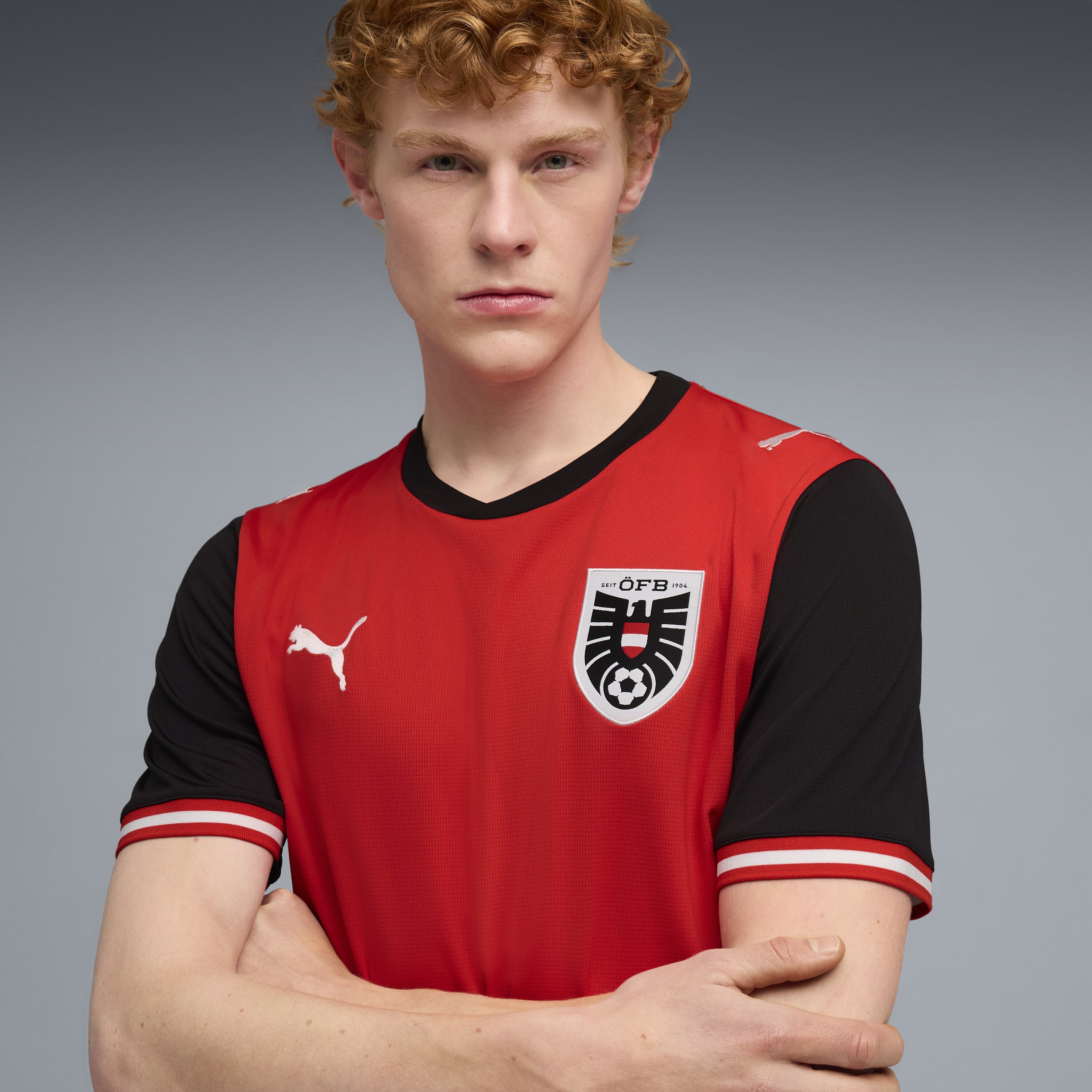 T-shirt de Homem 1.º Equipamento Áustria Mundial 2026 Preto-3