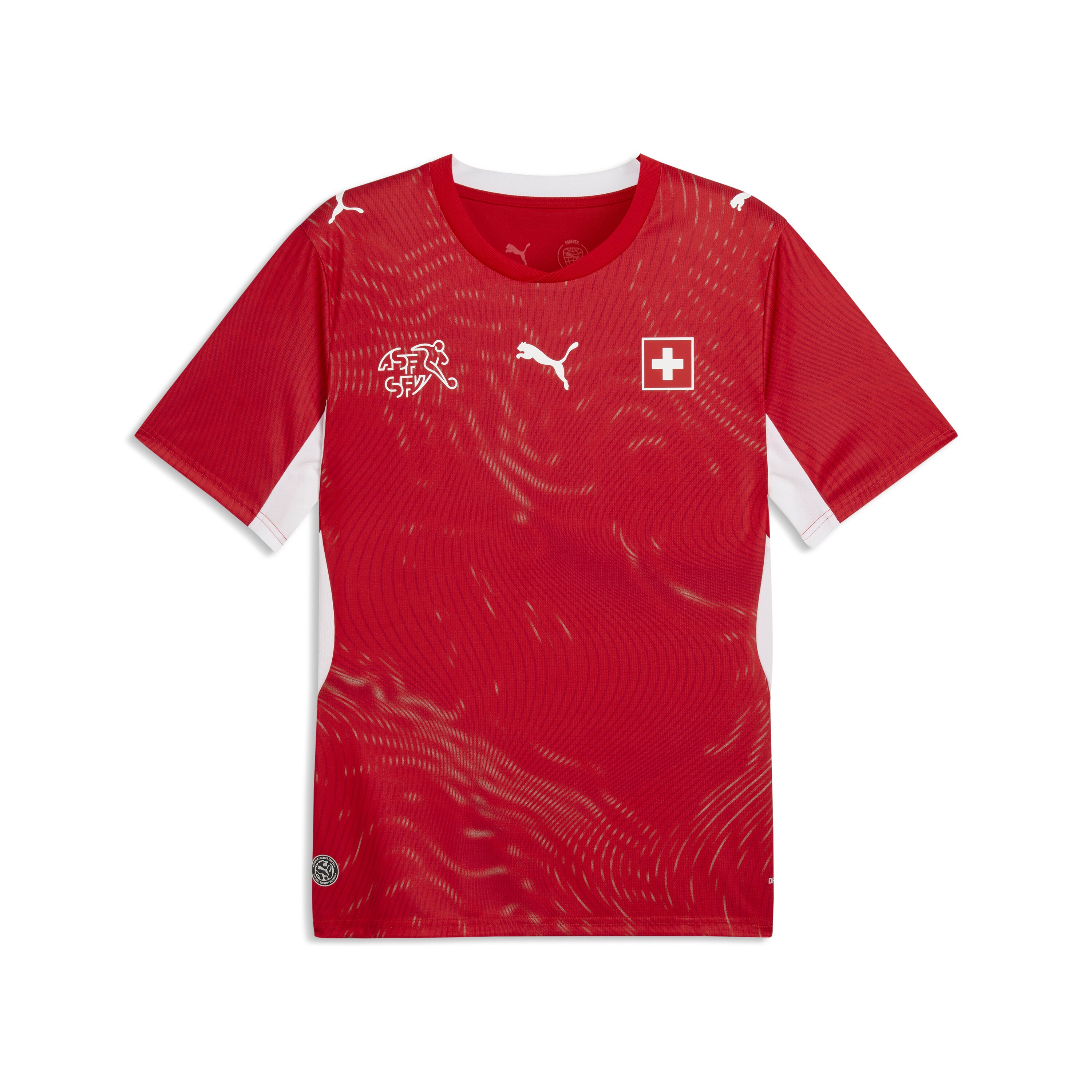 T-shirt de Homem 1.º Equipamento Suíça Mundial 2026 Branco-6