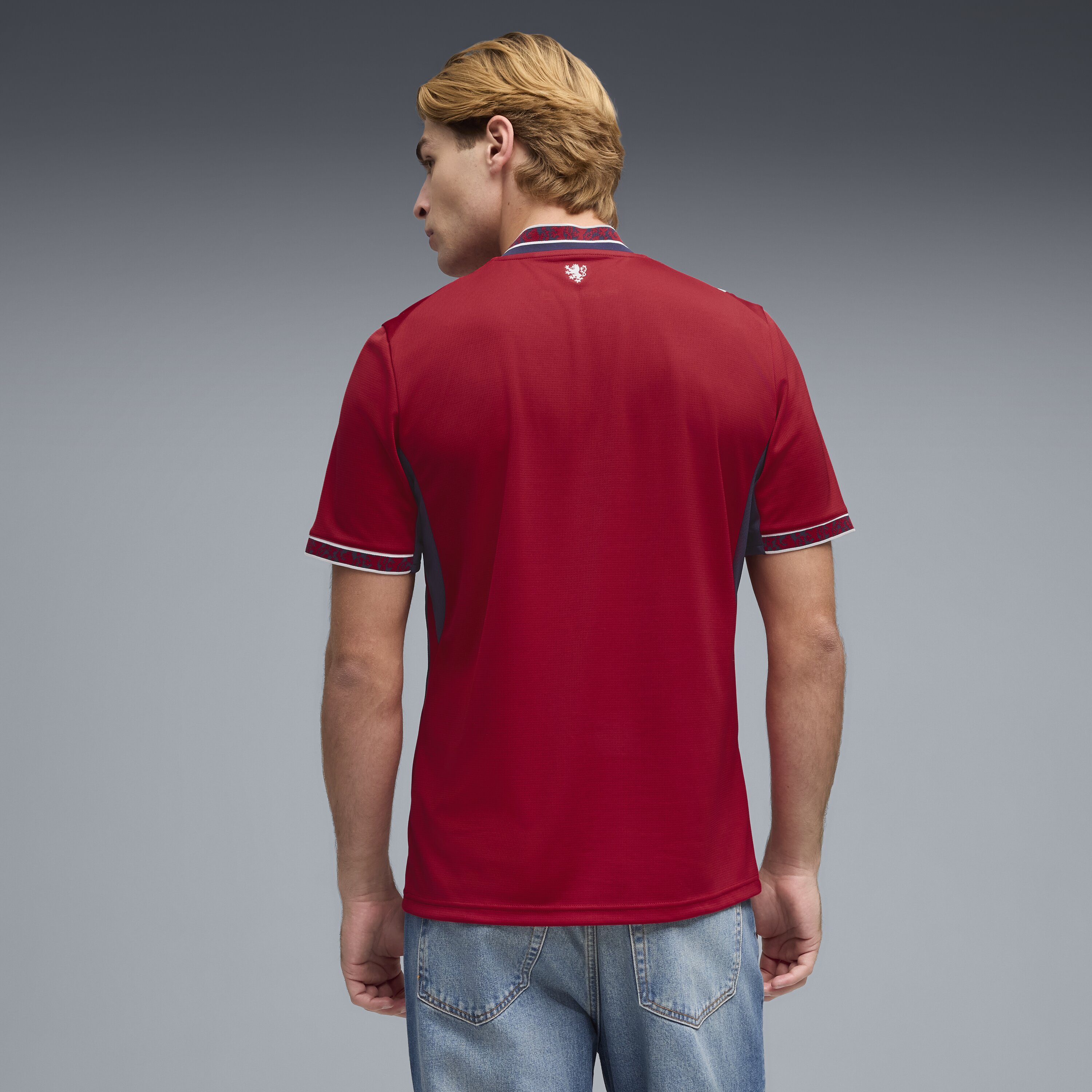 T-shirt de Homem 1.º Equipamento República Checa Mundial 2026 Vermelho-2