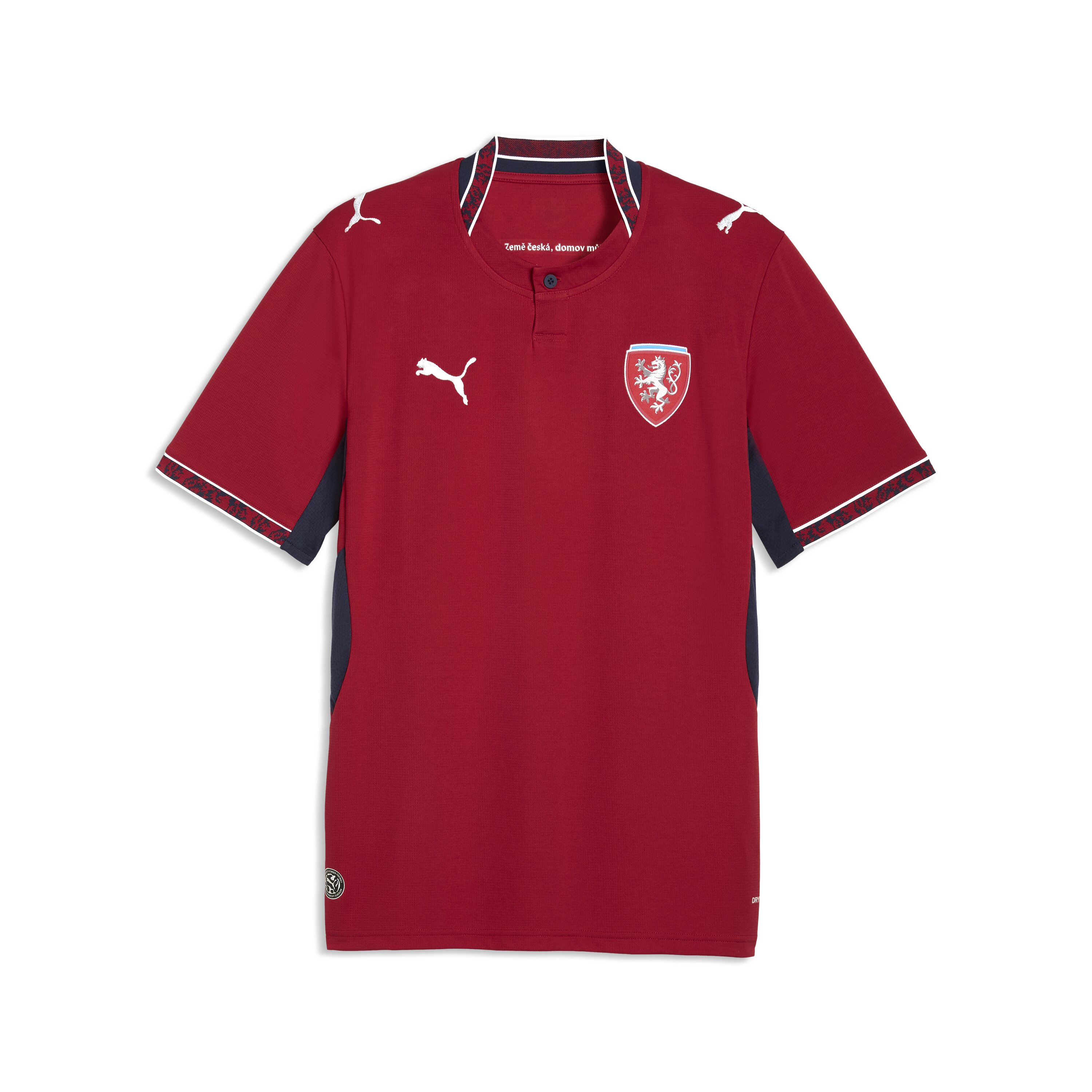 T-shirt de Homem 1.º Equipamento República Checa Mundial 2026 Vermelho-7