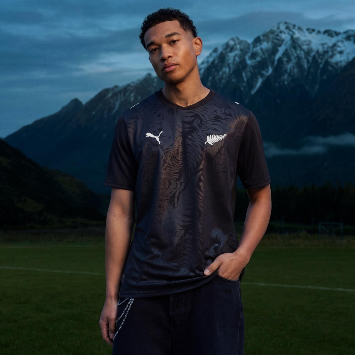 T-shirt de Homem 1.º Equipamento Nova Zelândia Mundial 2026 Preto-3