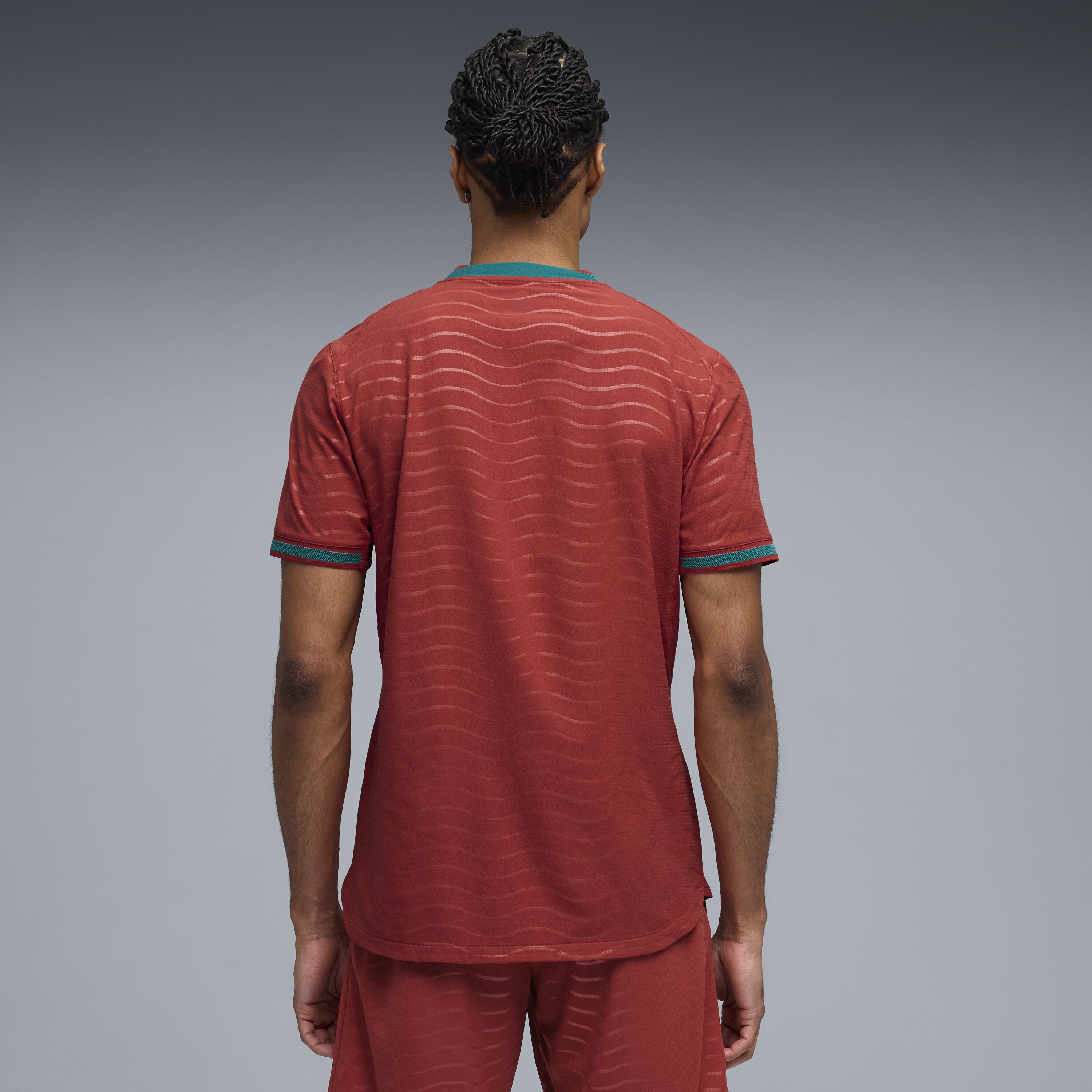 T-shirt de Homem 1.º Equipamento Portugal Mundial Authentic 2026 Verde / Vermelho-2