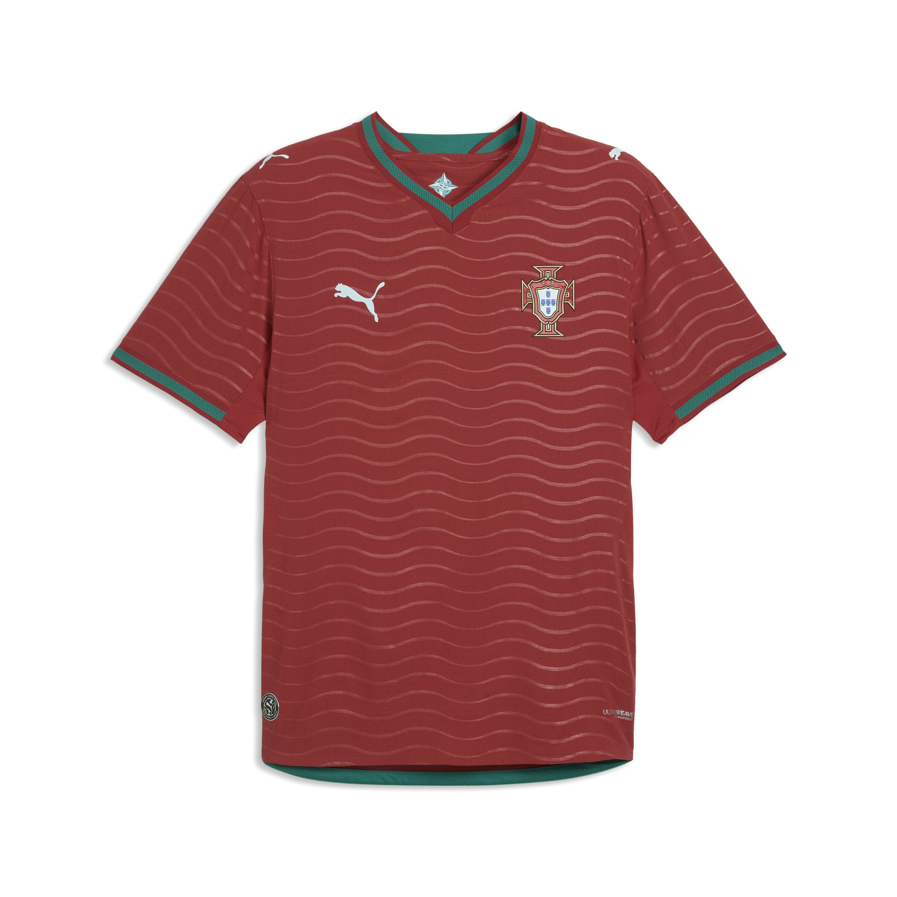 T-shirt de Homem 1.º Equipamento Portugal Mundial Authentic 2026 Verde / Vermelho-7