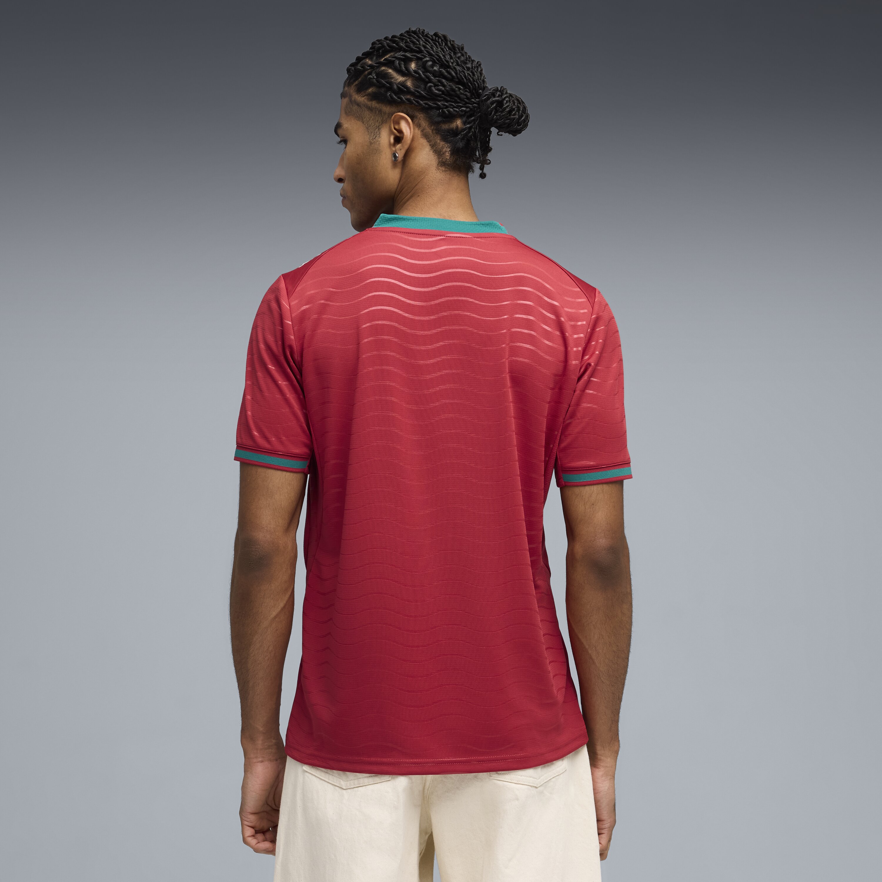 T-shirt de Homem 1.º Equipamento Portugal Mundial 2026 Verde / Vermelho-2