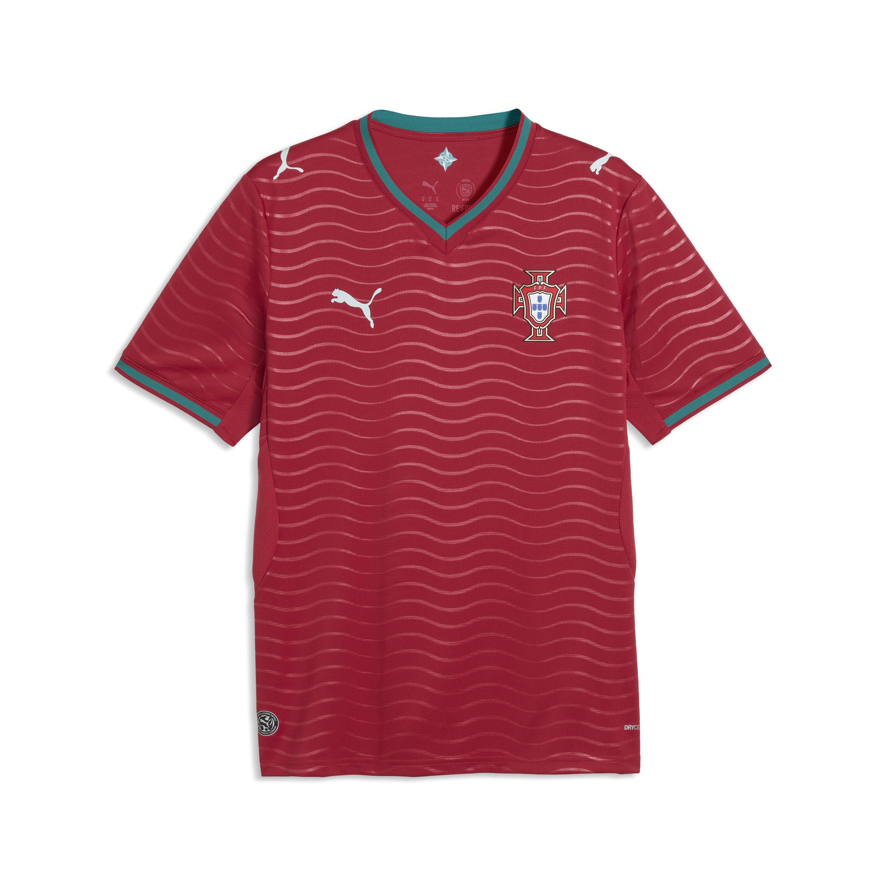 T-shirt de Homem 1.º Equipamento Portugal Mundial 2026 Verde / Vermelho-6