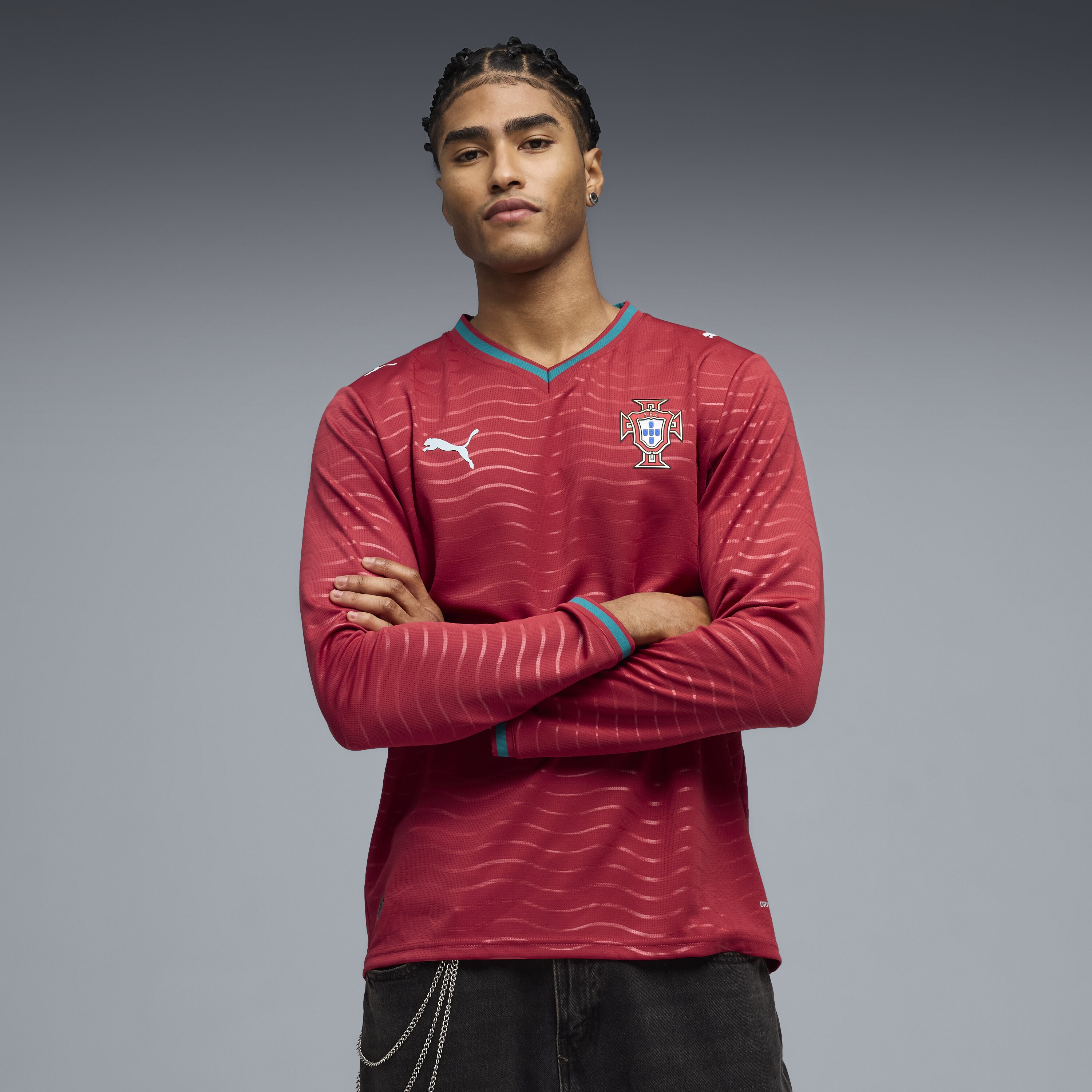 Imagem 0 de Camisola de Manga Comprida de Homem 1.º Equipamento Portugal Mundial 2026