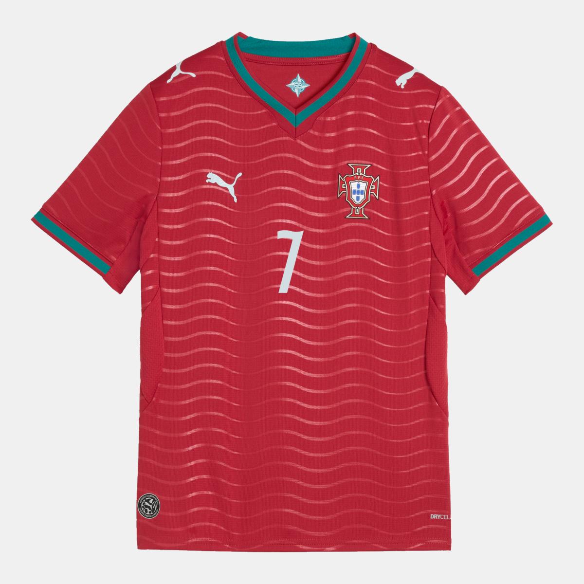 Imagem 0 de T-shirt Cristiano Ronaldo de Criança 1.º Equipamento Portugal Mundial 2026