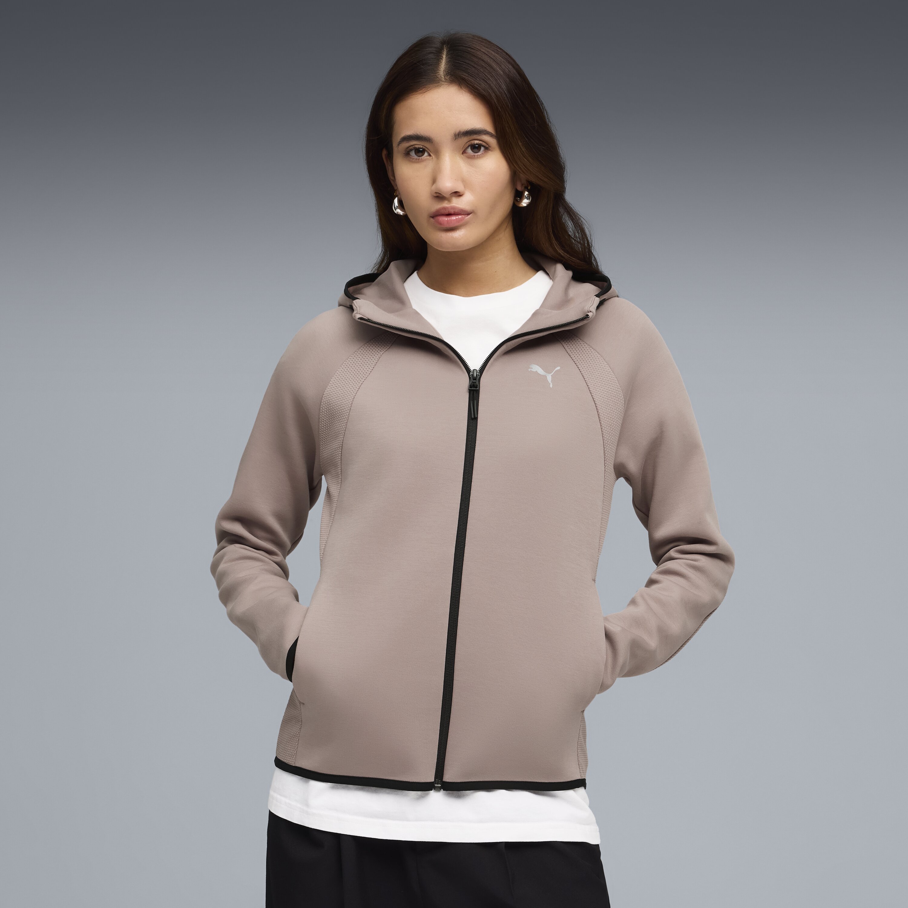 Imagem 0 de Sweatshirt Evostripe Full-Zip Hoodie DK de Mulher