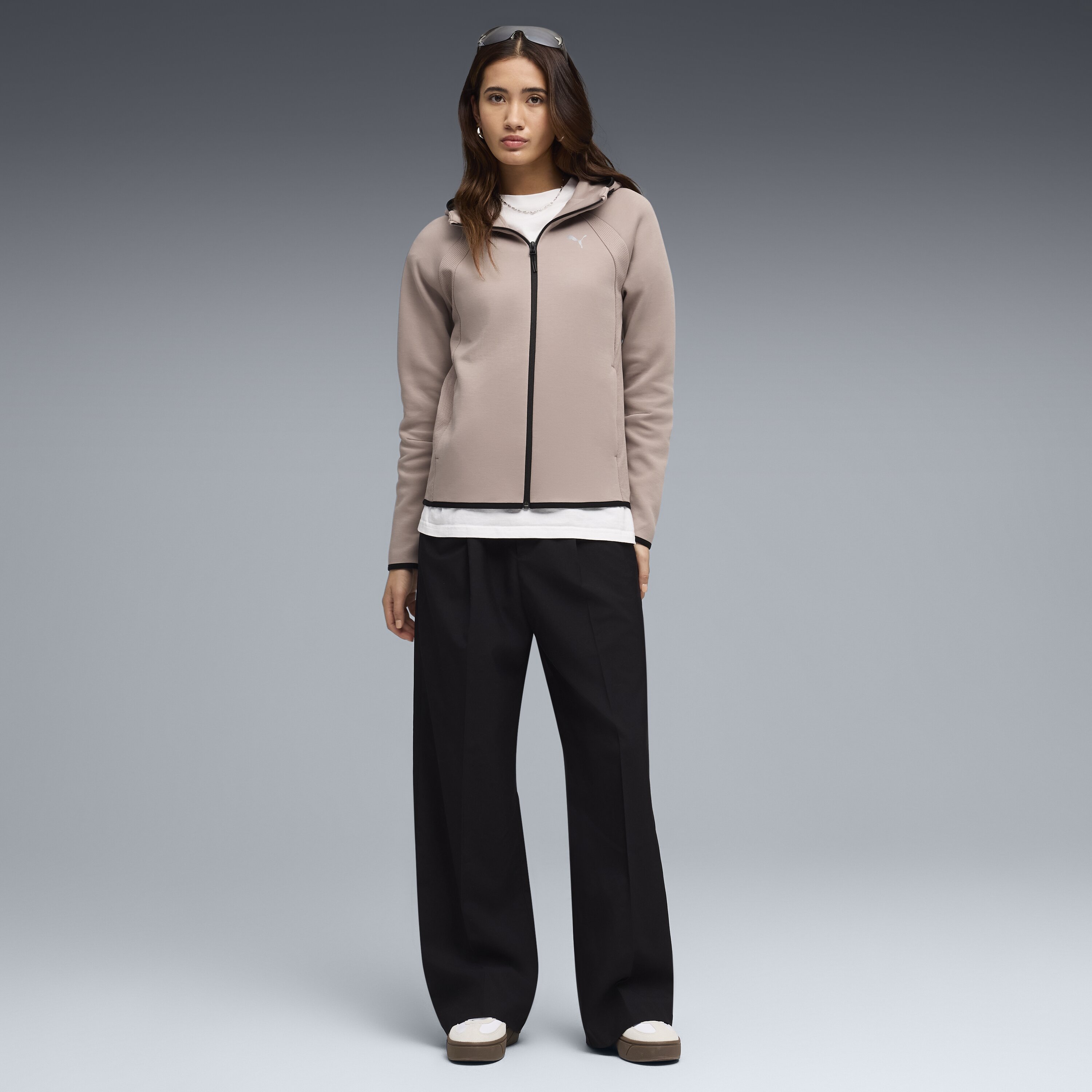 Sweatshirt Evostripe Full-Zip Hoodie DK de Mulher Roxo-3