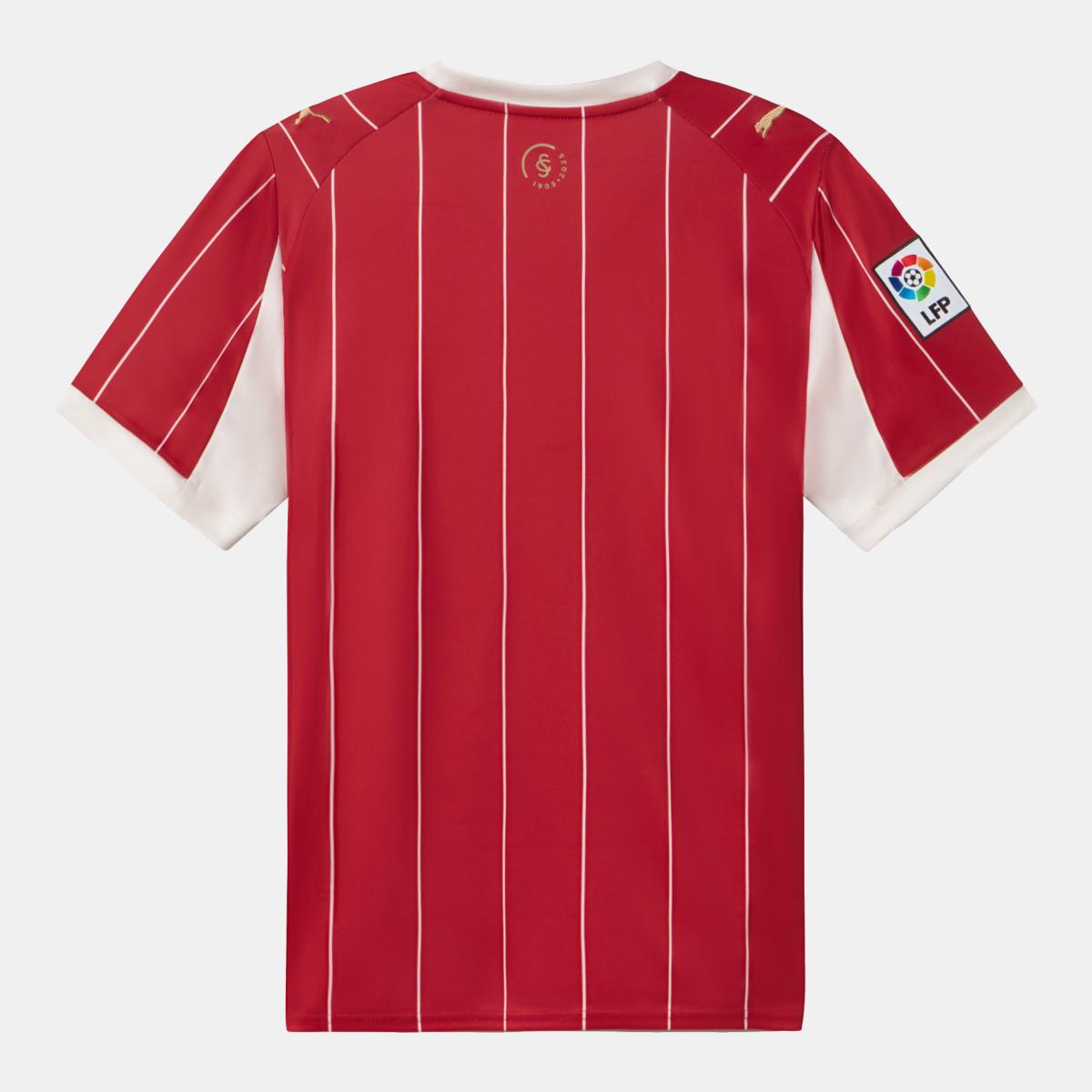 T-shirt de Futebol de Homem Sporting Gijon Retro Jersey Vermelho-2