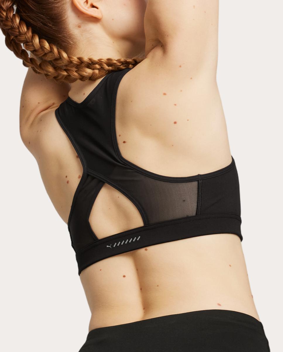 Tops de Running de Mulher 4Keeps Run Bra - Mid Puma Preto-2
