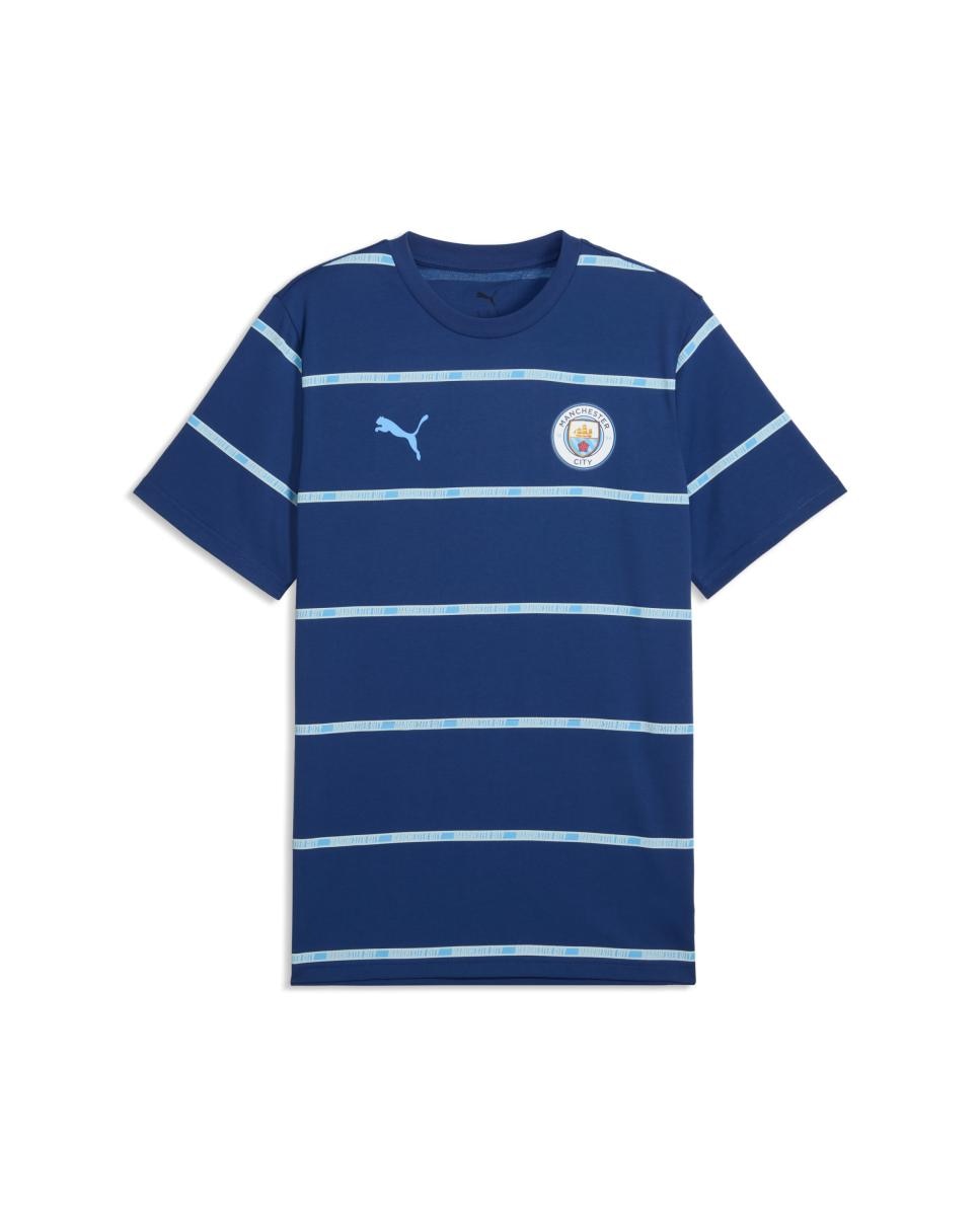 T-shirt de Futbol de Homem Manchester City FtblCulture Tee AOP Azul-4