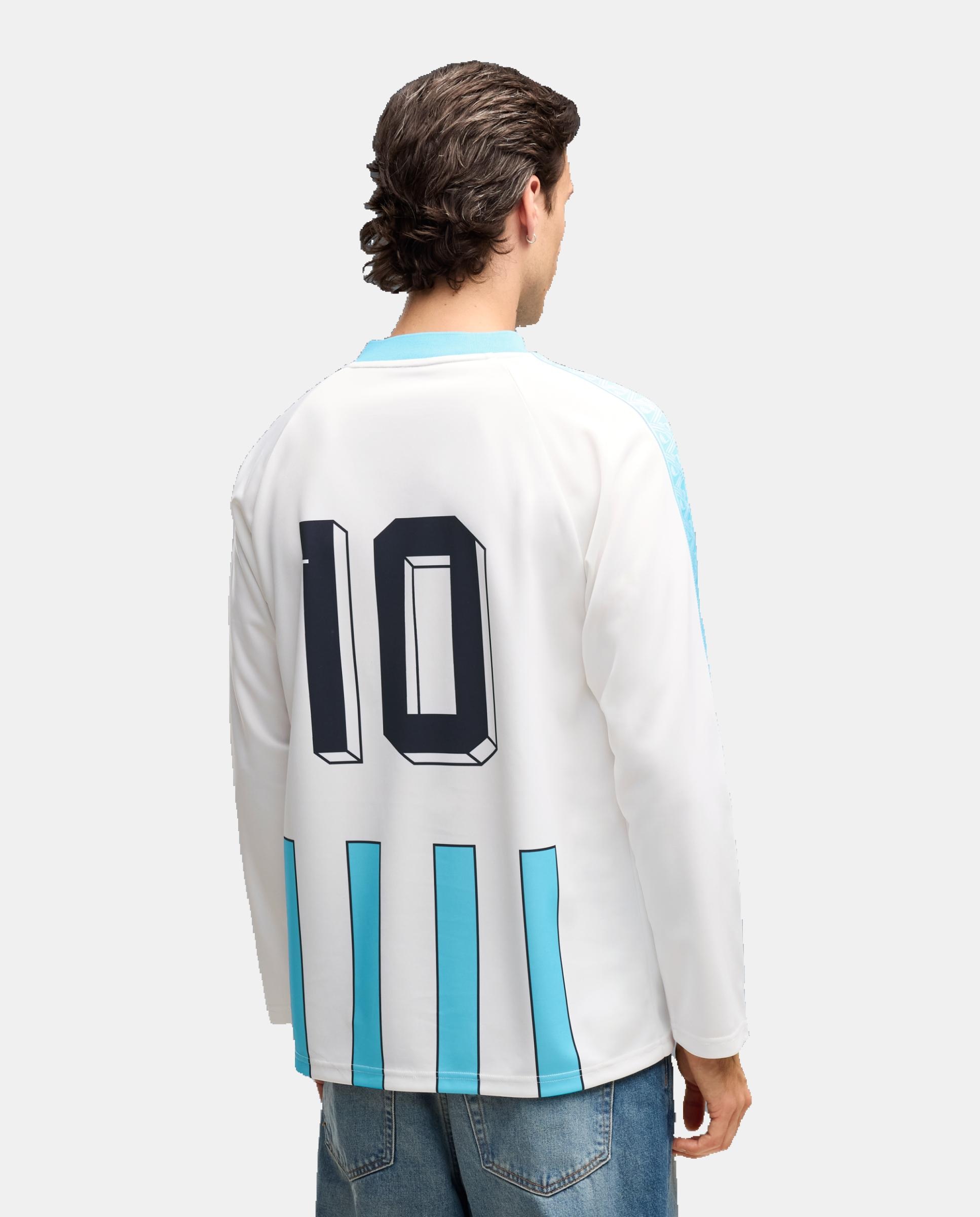 T-shirt M/C de Futebol de Homem OM KING Jersey LS Branco-2