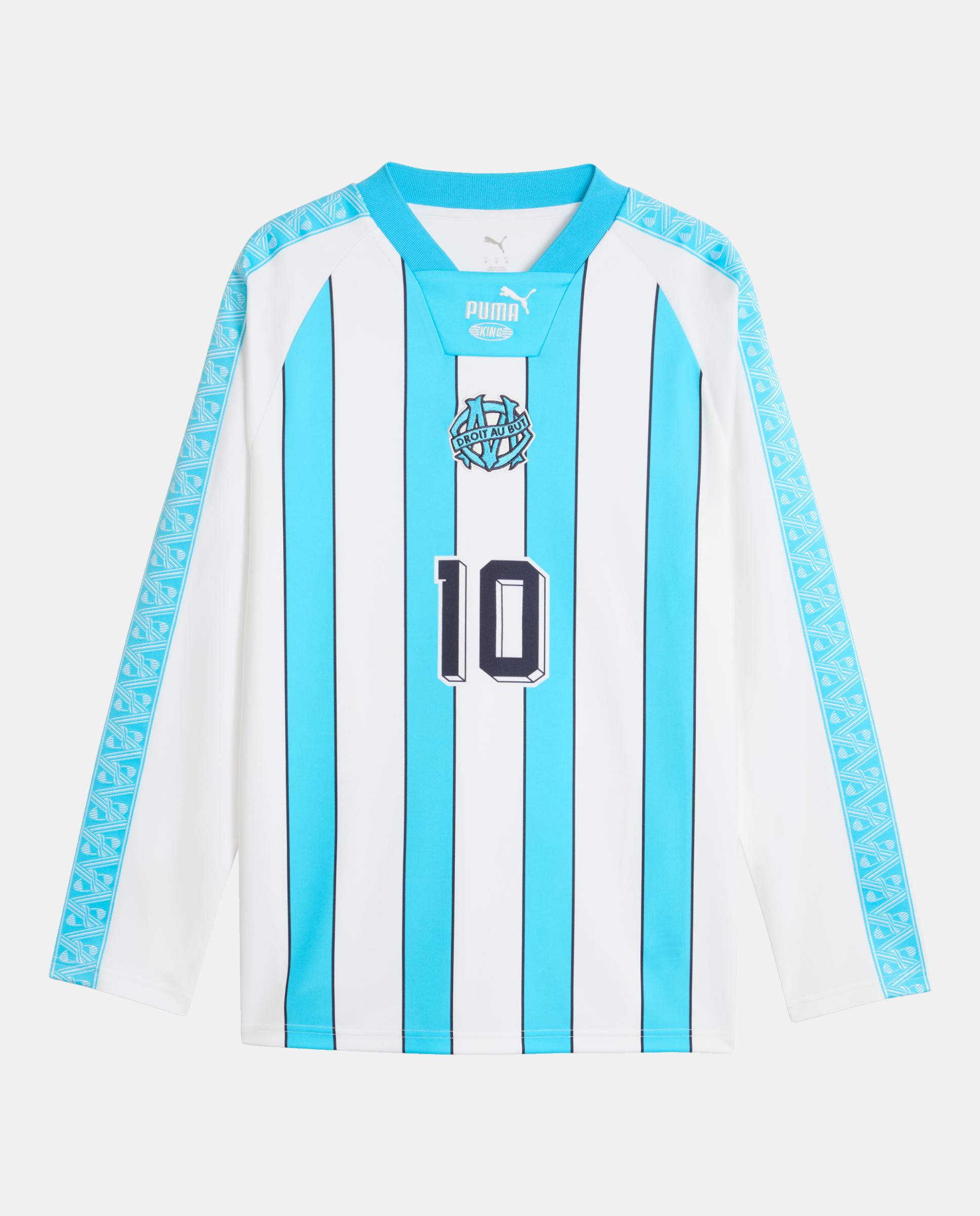 T-shirt M/C de Futebol de Homem OM KING Jersey LS Branco-4