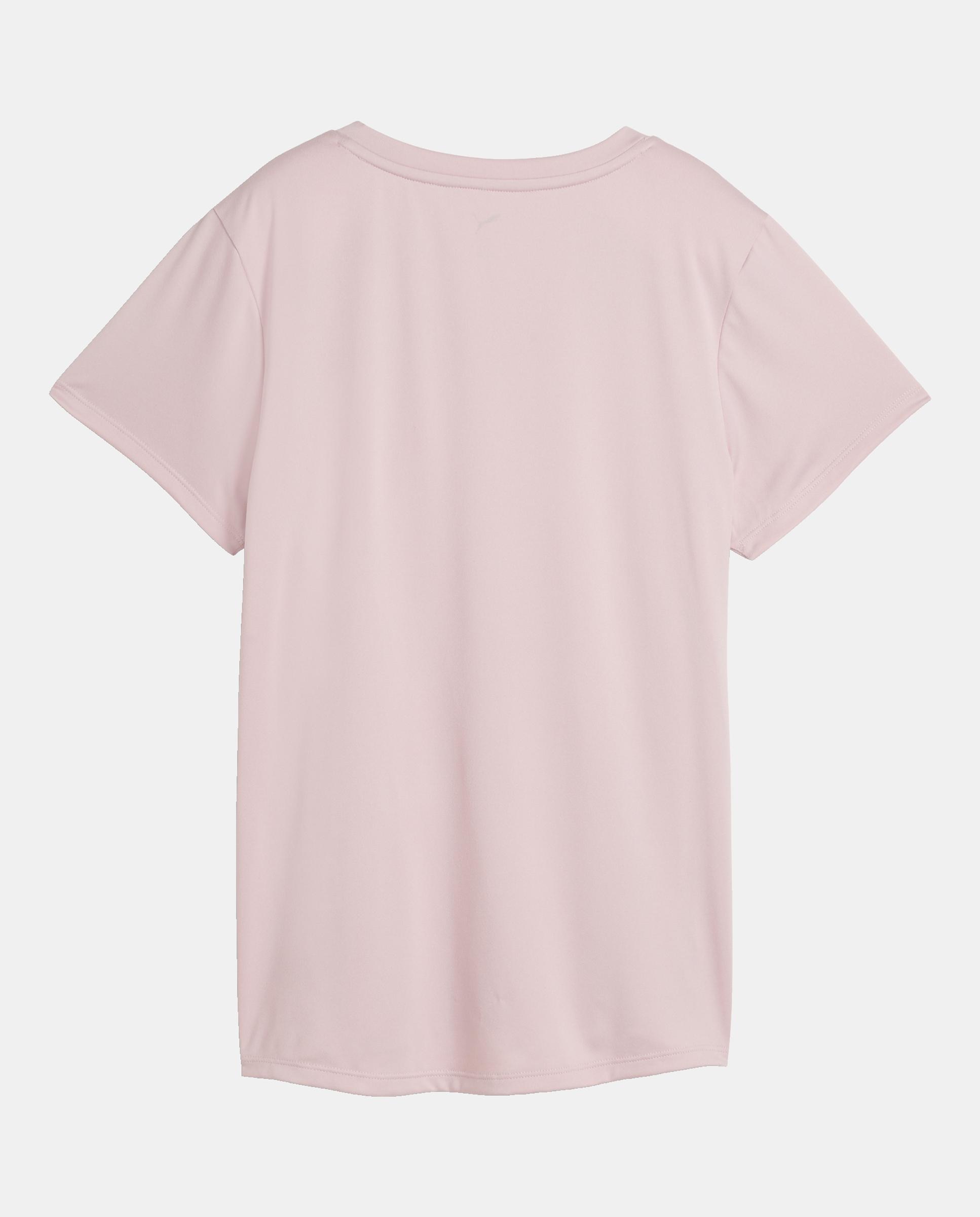 T-shirt de Manga Curta Casual de Mulher W Tad Essential Vneck Tee Rosa-2