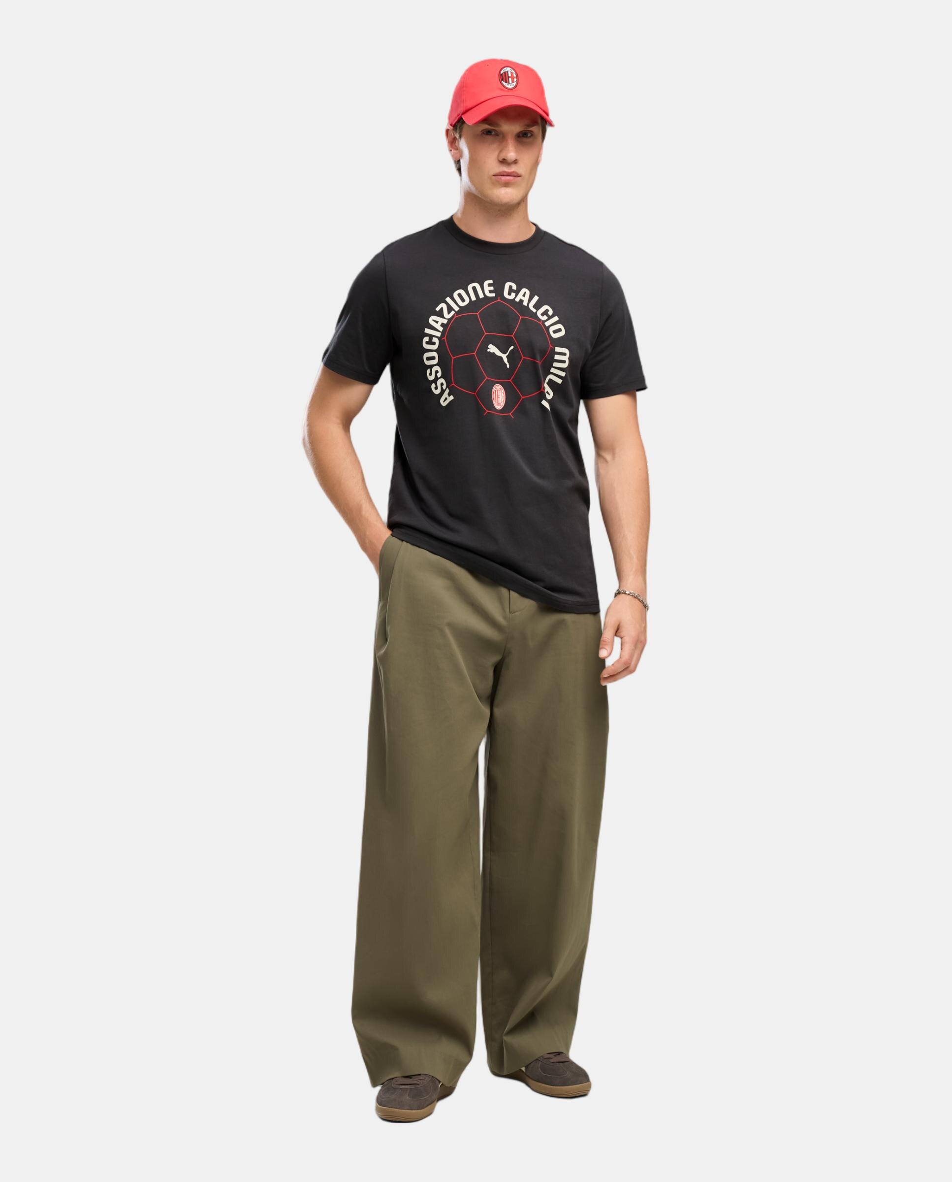 T-shirt de Manga Curta de Futebol de Homem ACM FtblCulture Tee Cinzento-3