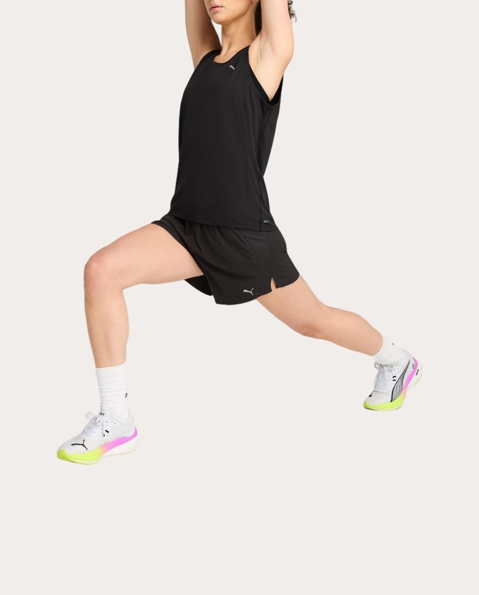 T-Shirt S/M de Running de Mulher W Run Velocity Tank (Poly) Puma Preto-3