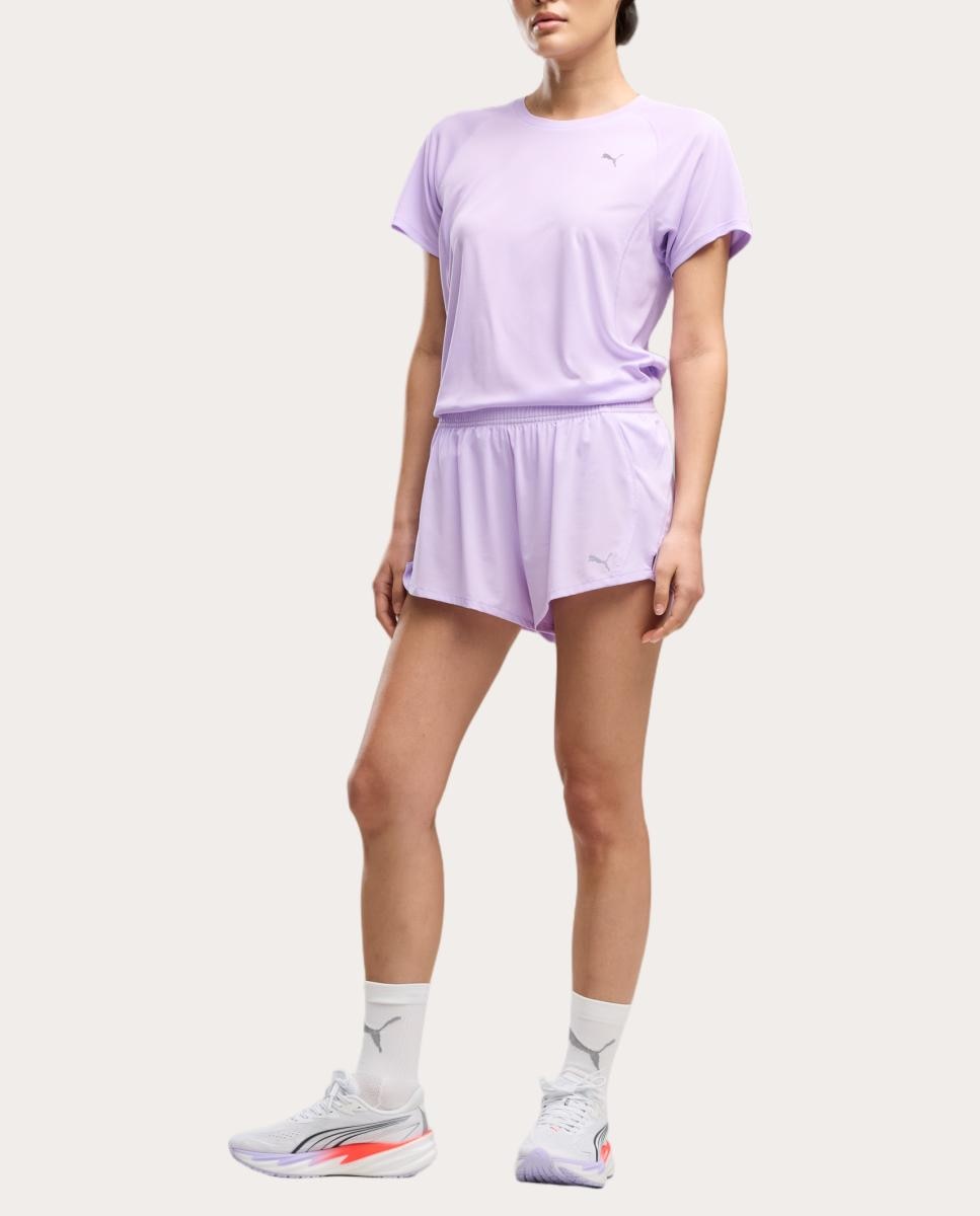 T-Shirt de Running de Mulher W Run Velocity Tee (Poly) Puma Roxo-3