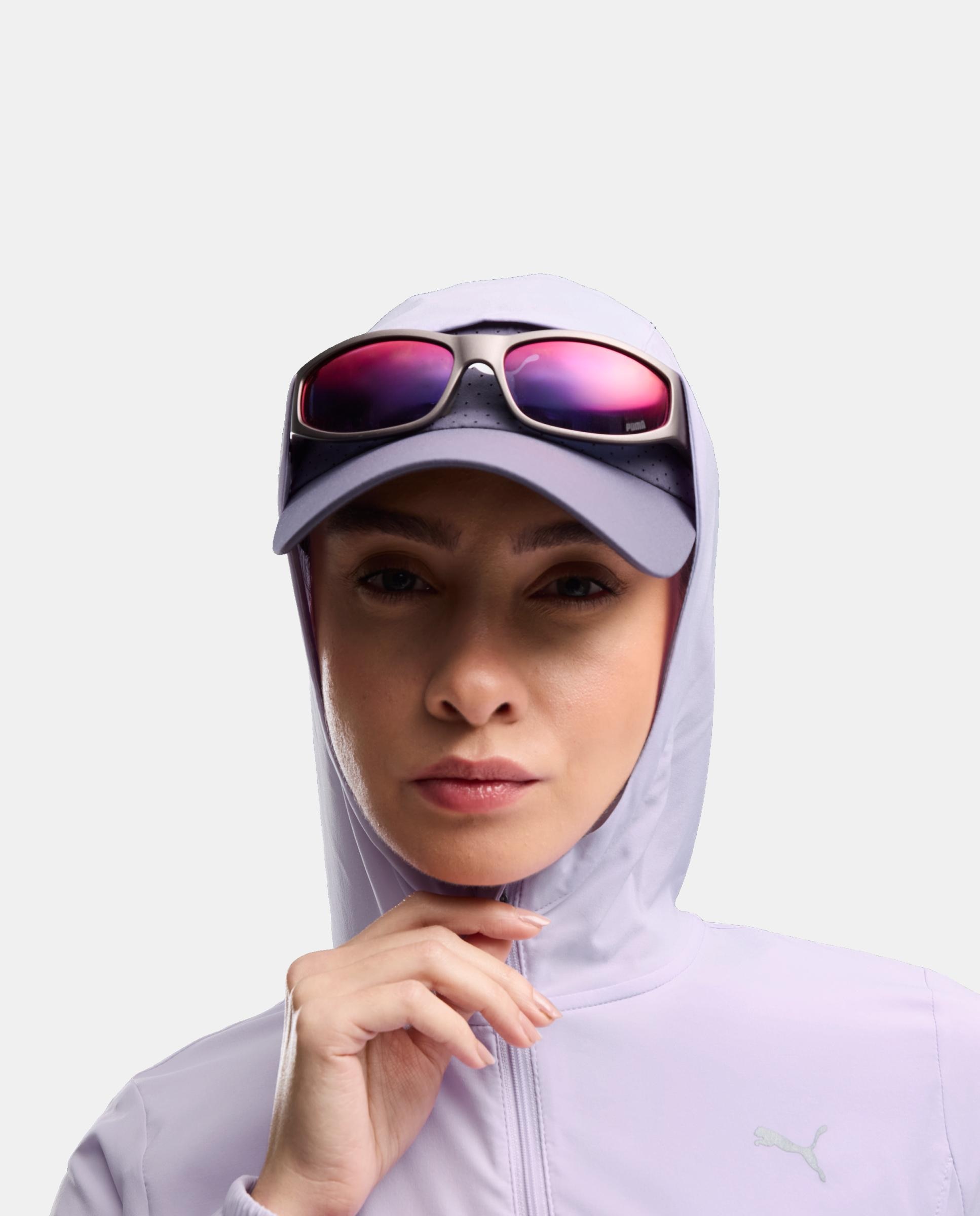 Corta-Vento de Running de Mulher Run Velocity Woven Jacket W Roxo-6